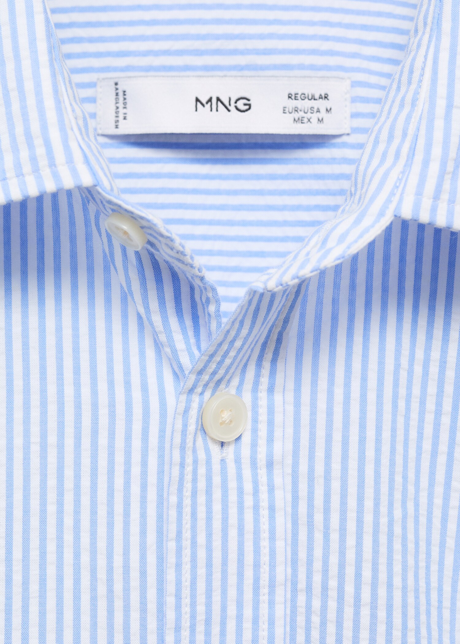 Striped seersucker shirt - Details of the article 8