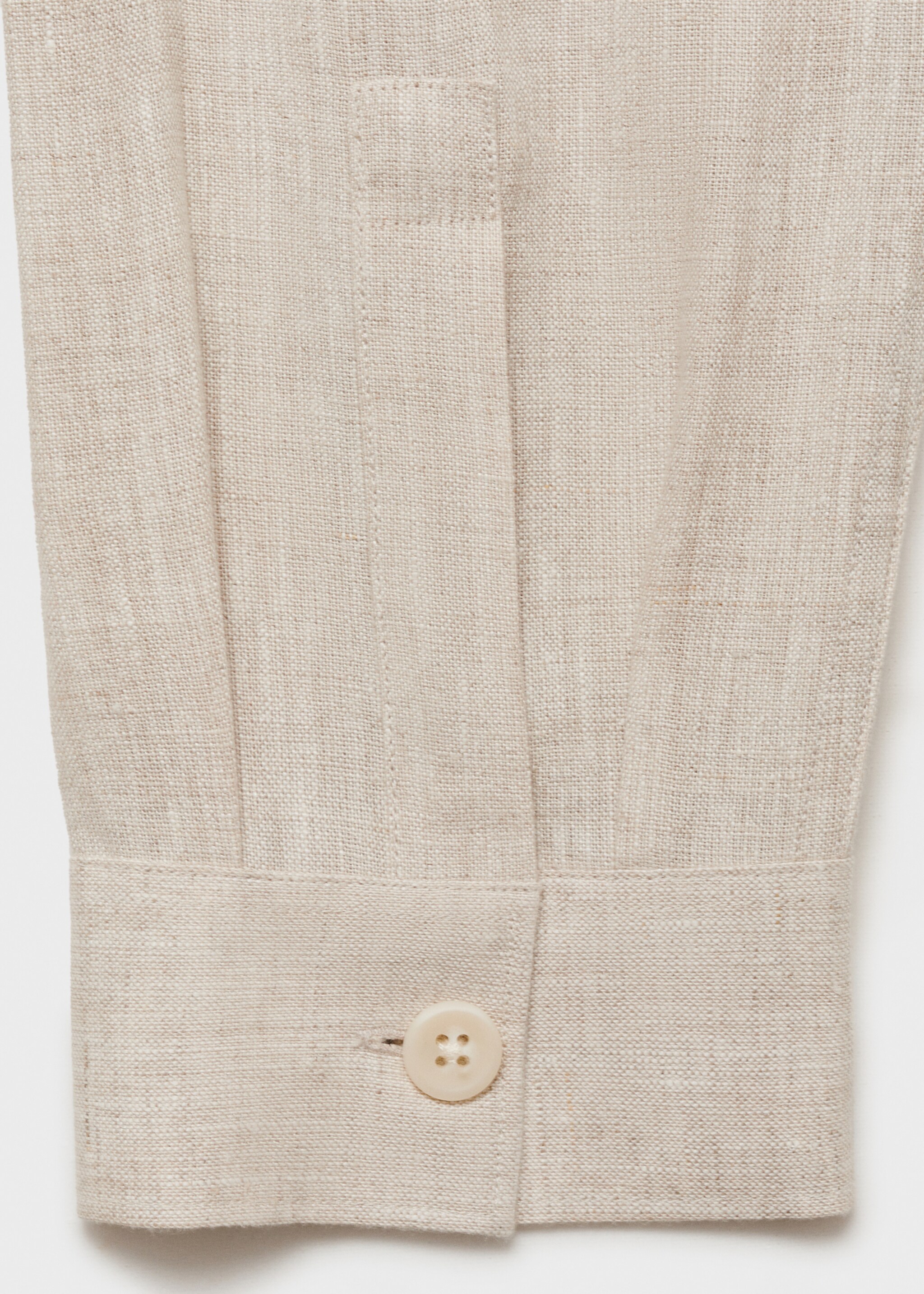 100% linen overshirt with pockets - Details of the article 0