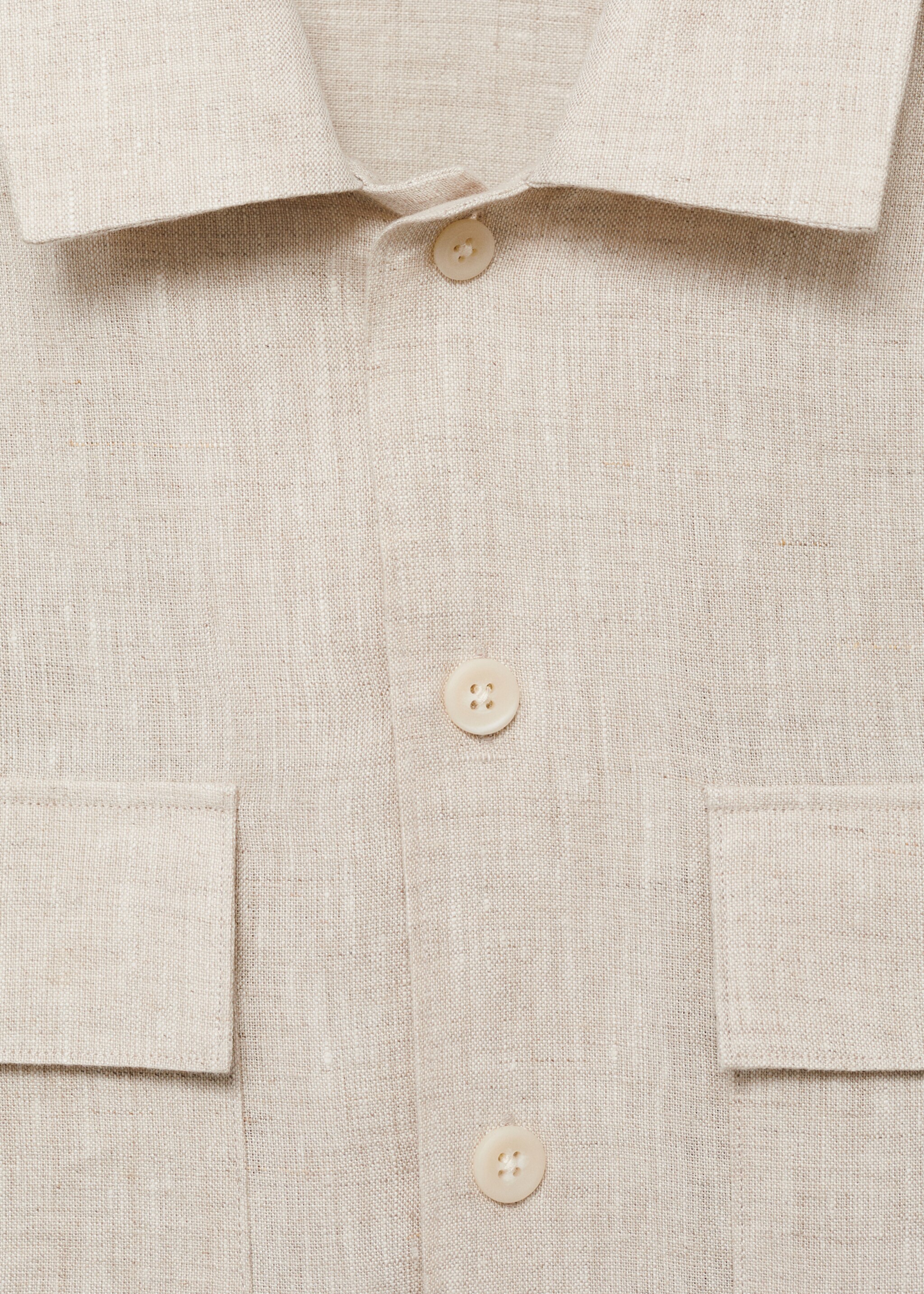 100% linen overshirt with pockets - Details of the article 8