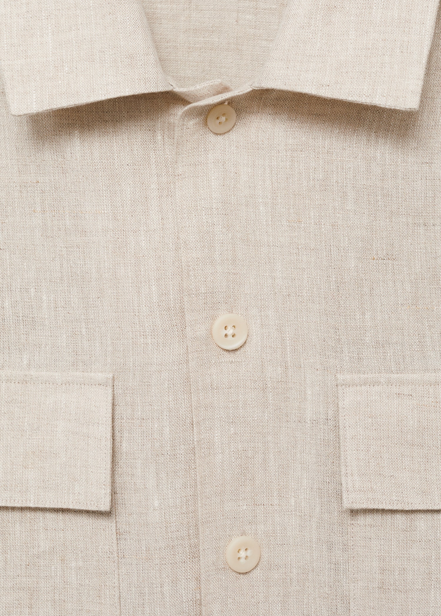100% linen overshirt with pockets - Details of the article 8