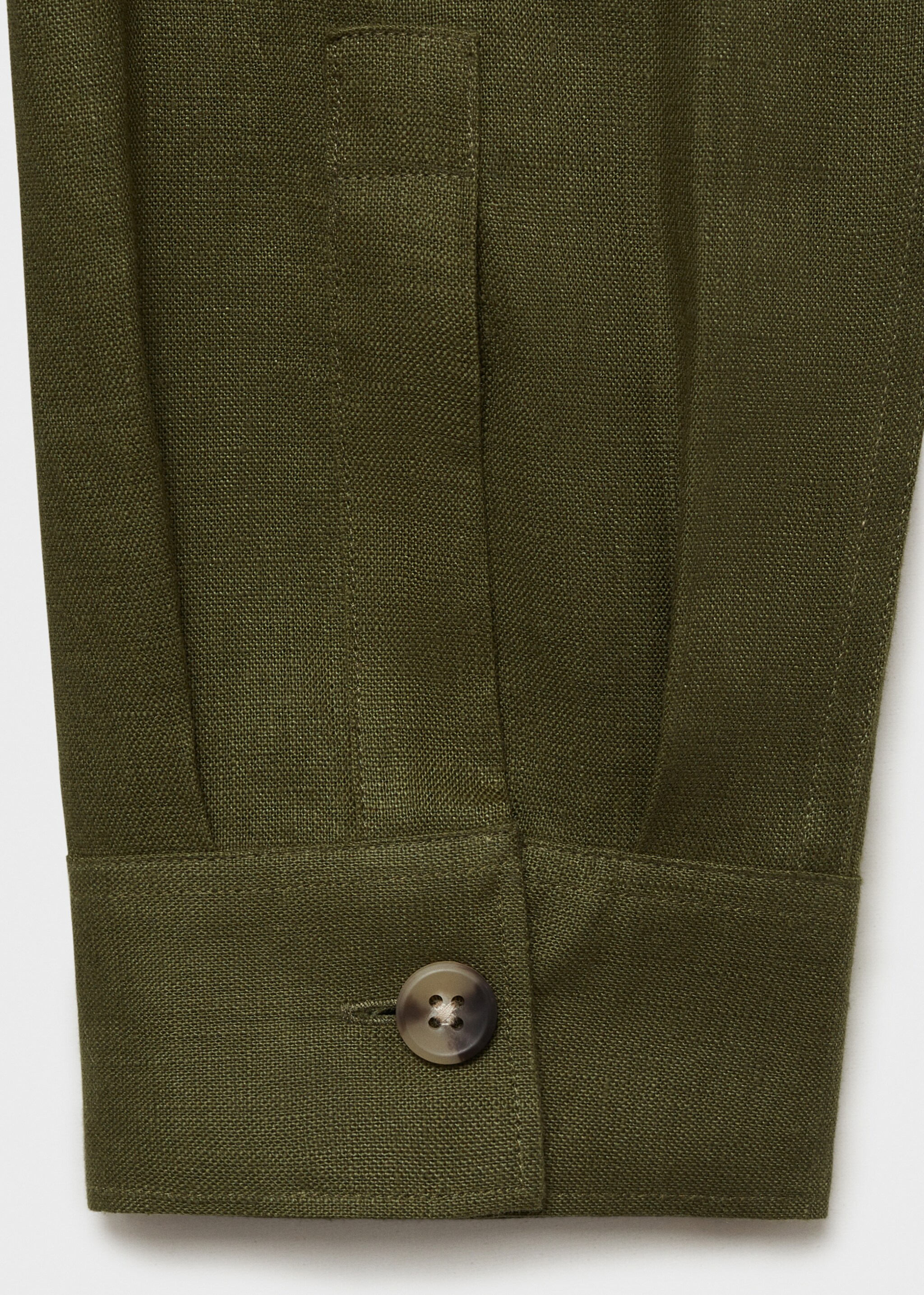 100% linen overshirt with pockets - Details of the article 0