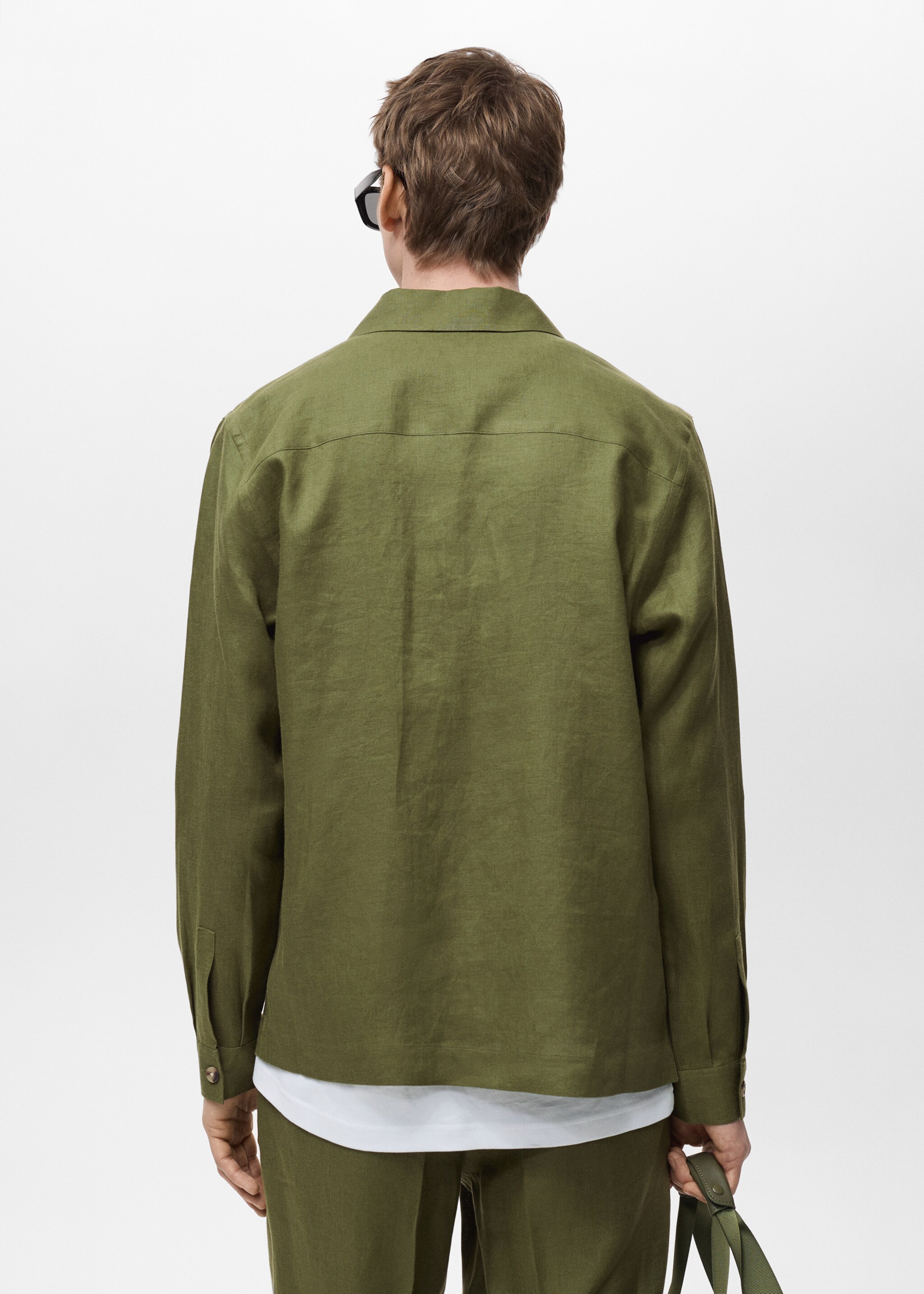 Surchemise 100 % lin poches - Verso de l’article