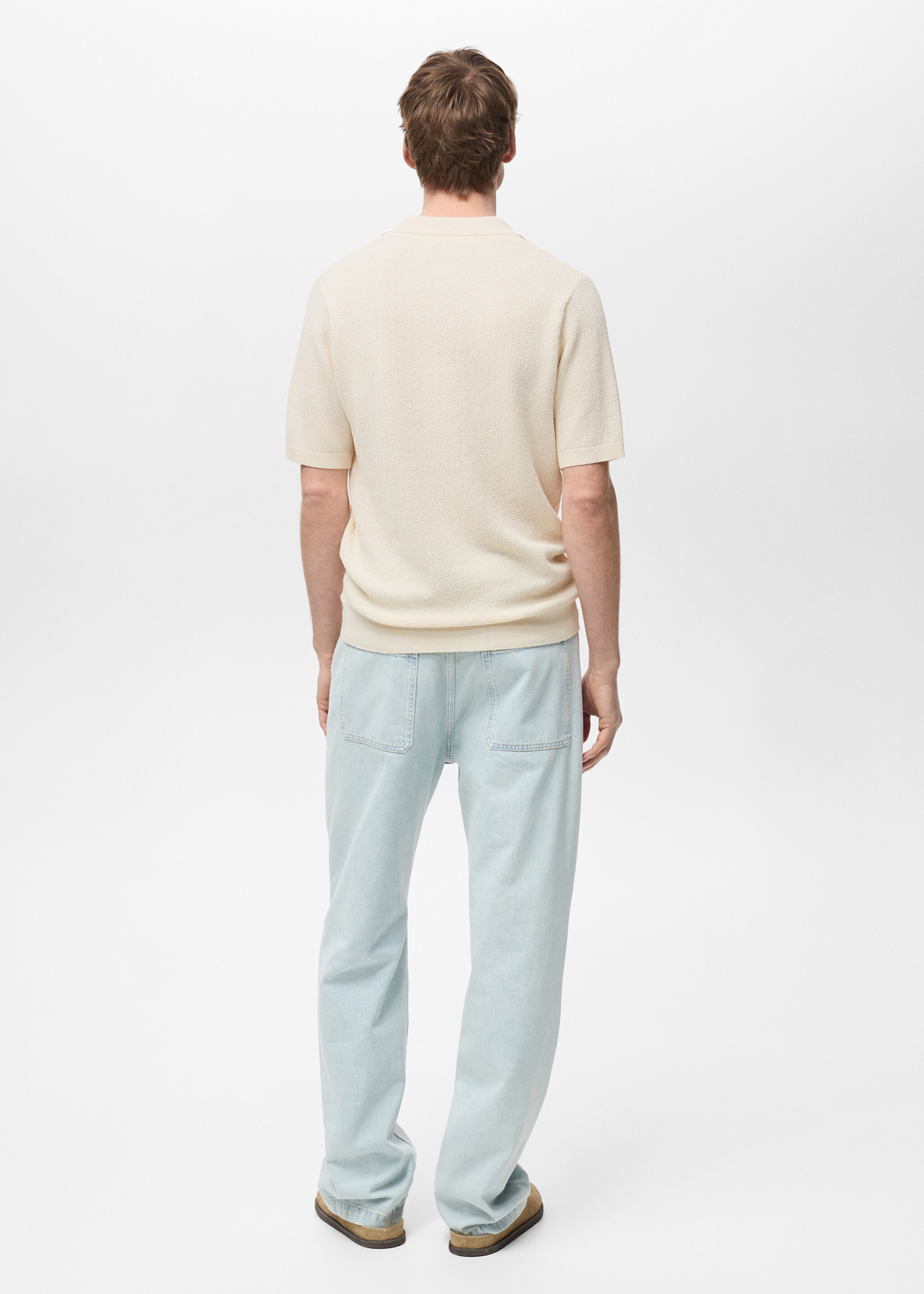 Feinstrick-Poloshirt - Rückseite des Artikels