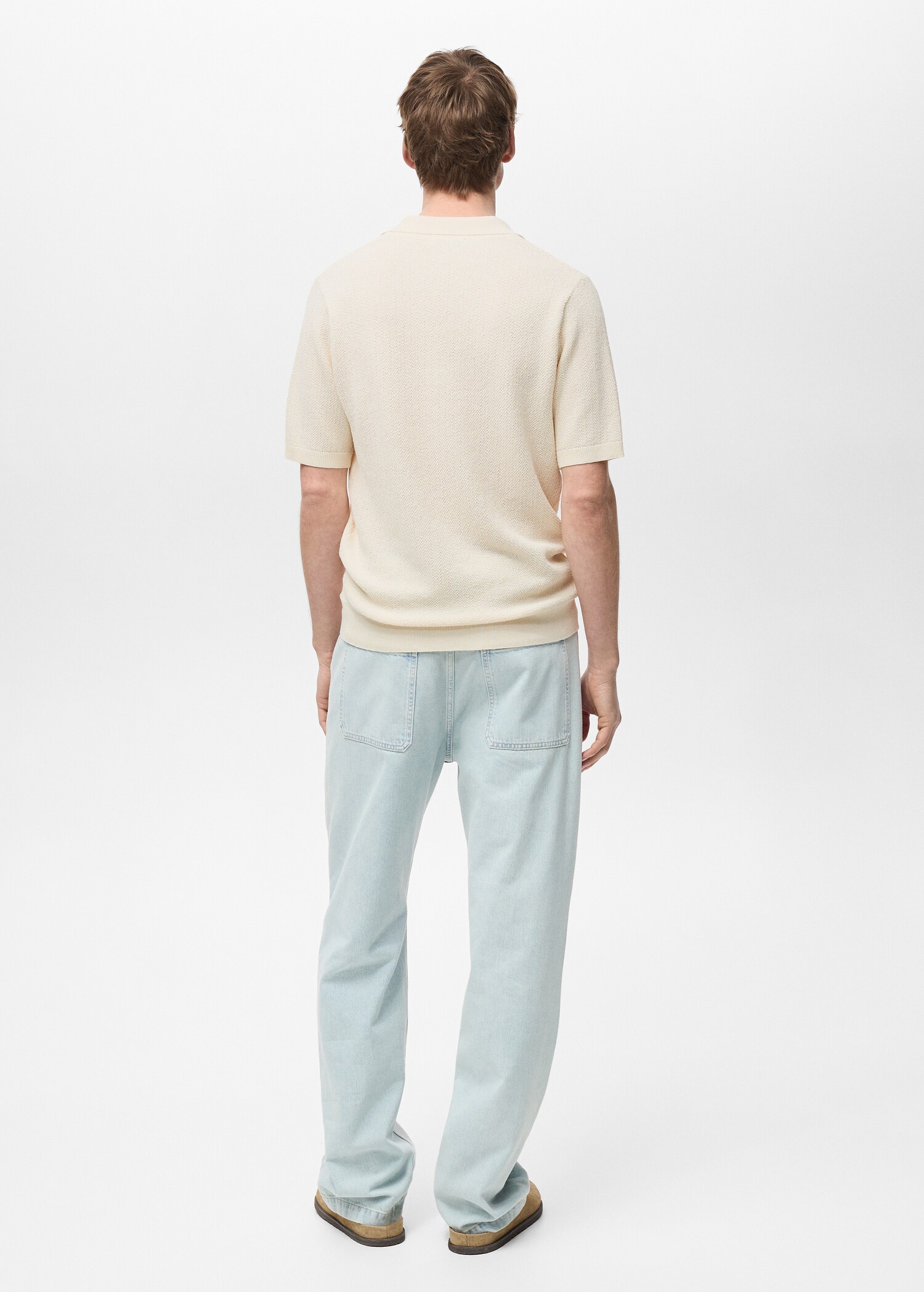 Feinstrick-Poloshirt - Rückseite des Artikels