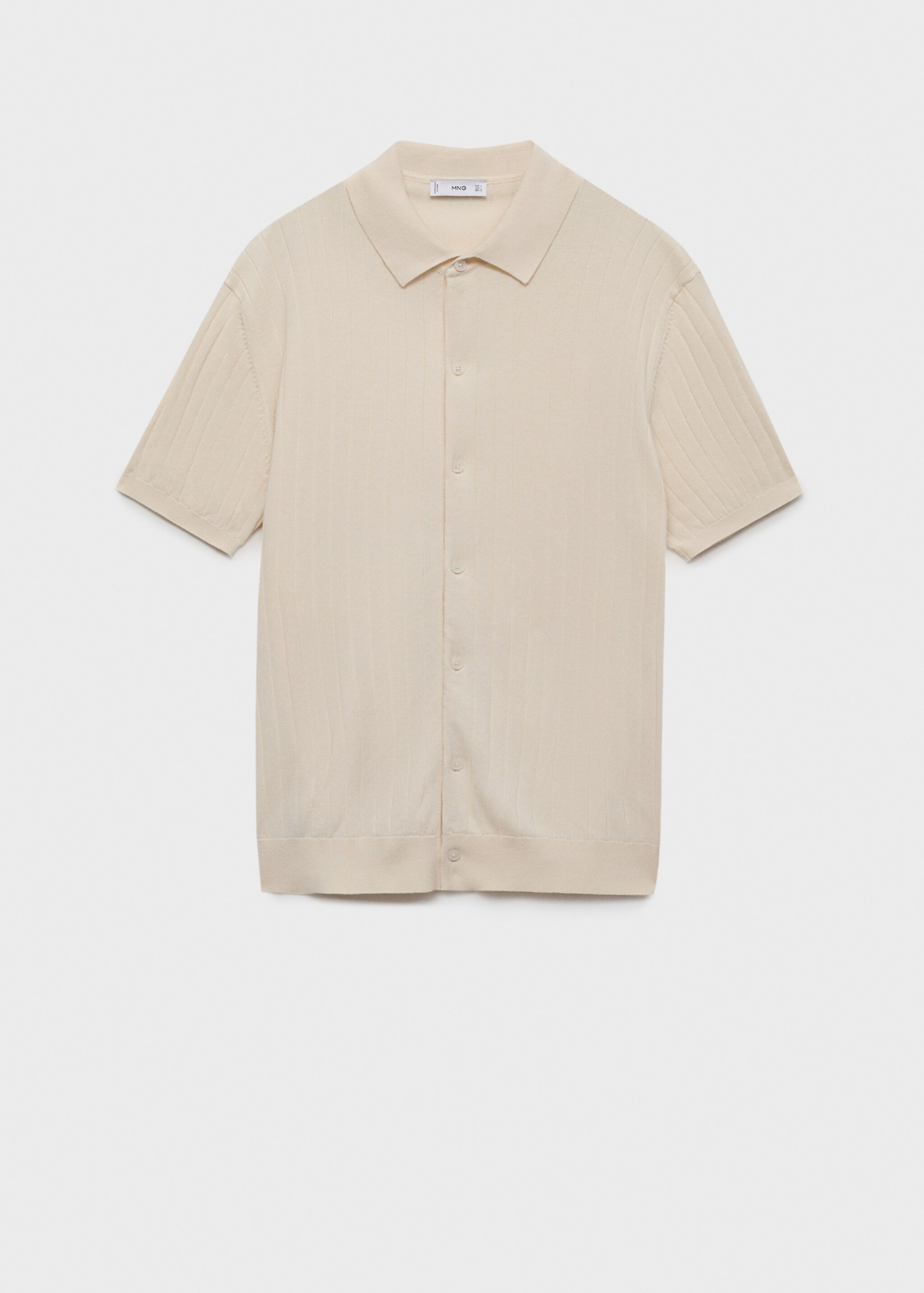Chemise maille côtelée fine - Article sans modèle