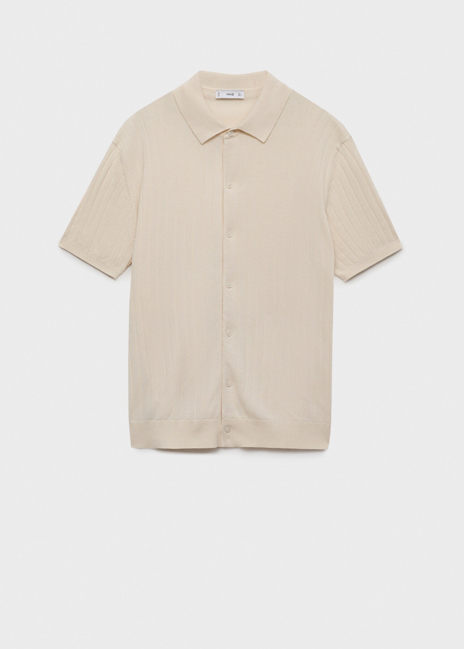 Camisa punto fino canalé - Artículo sin modelo
