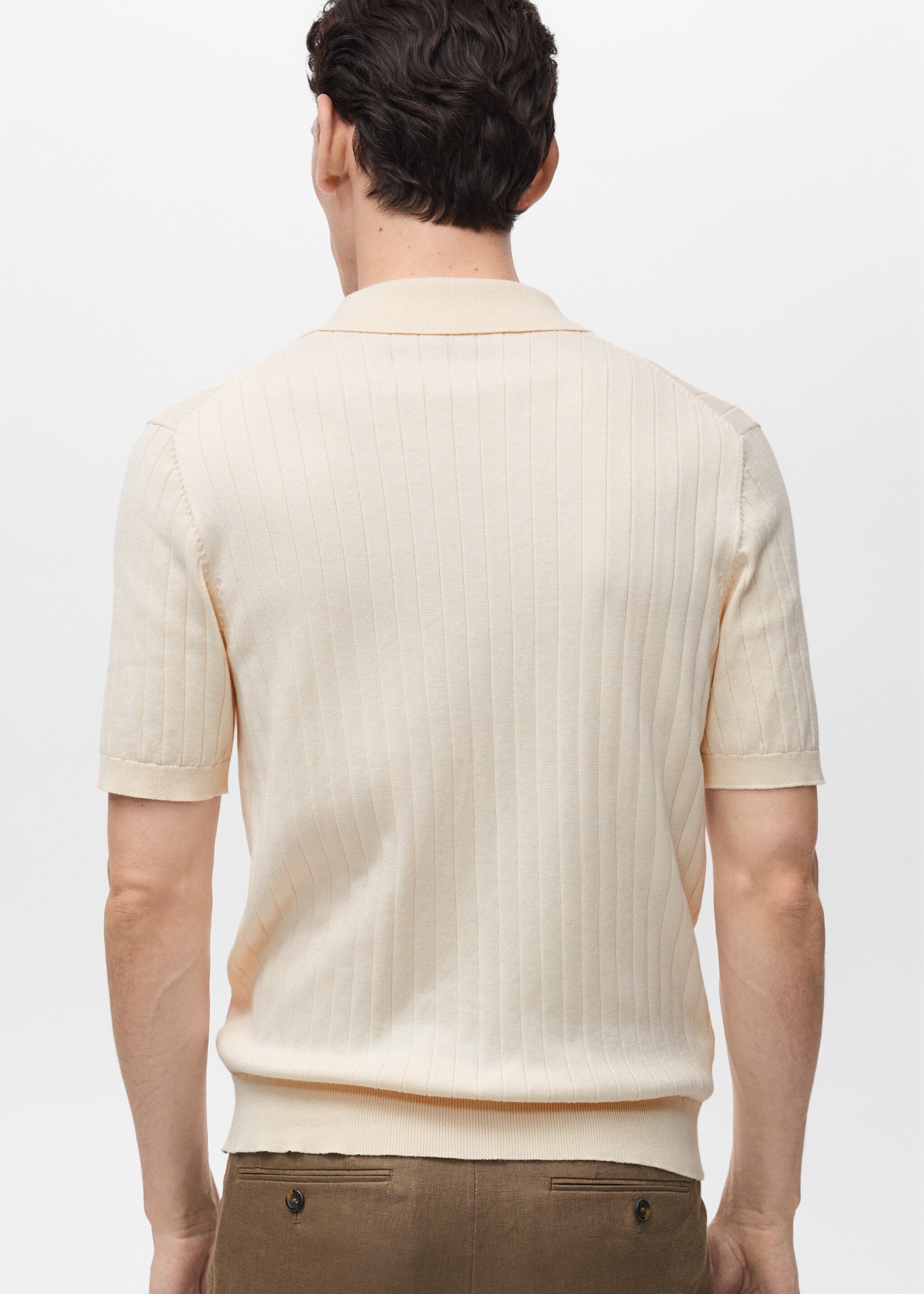 Chemise maille côtelée fine - Verso de l’article