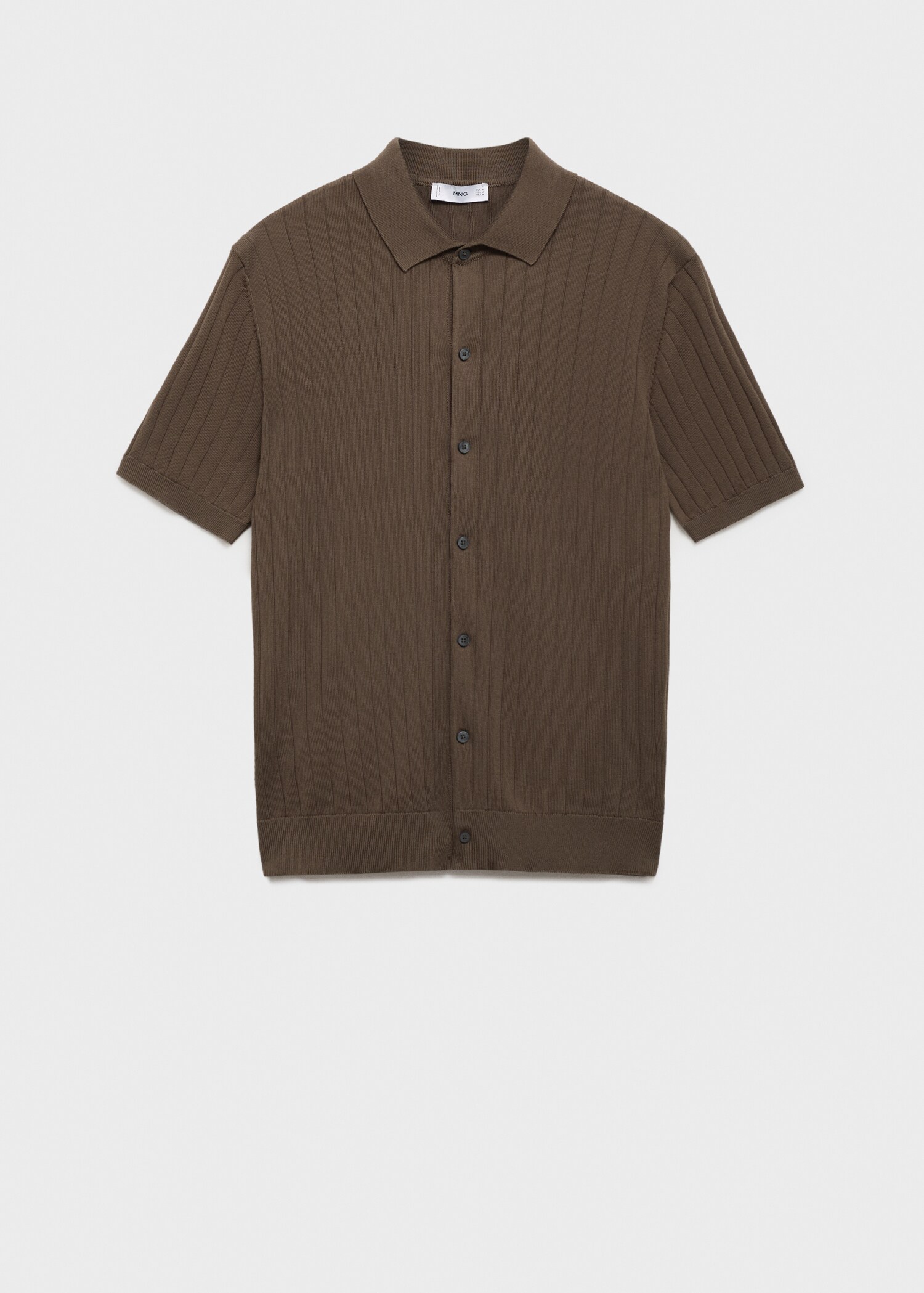 Chemise maille côtelée fine - Article sans modèle