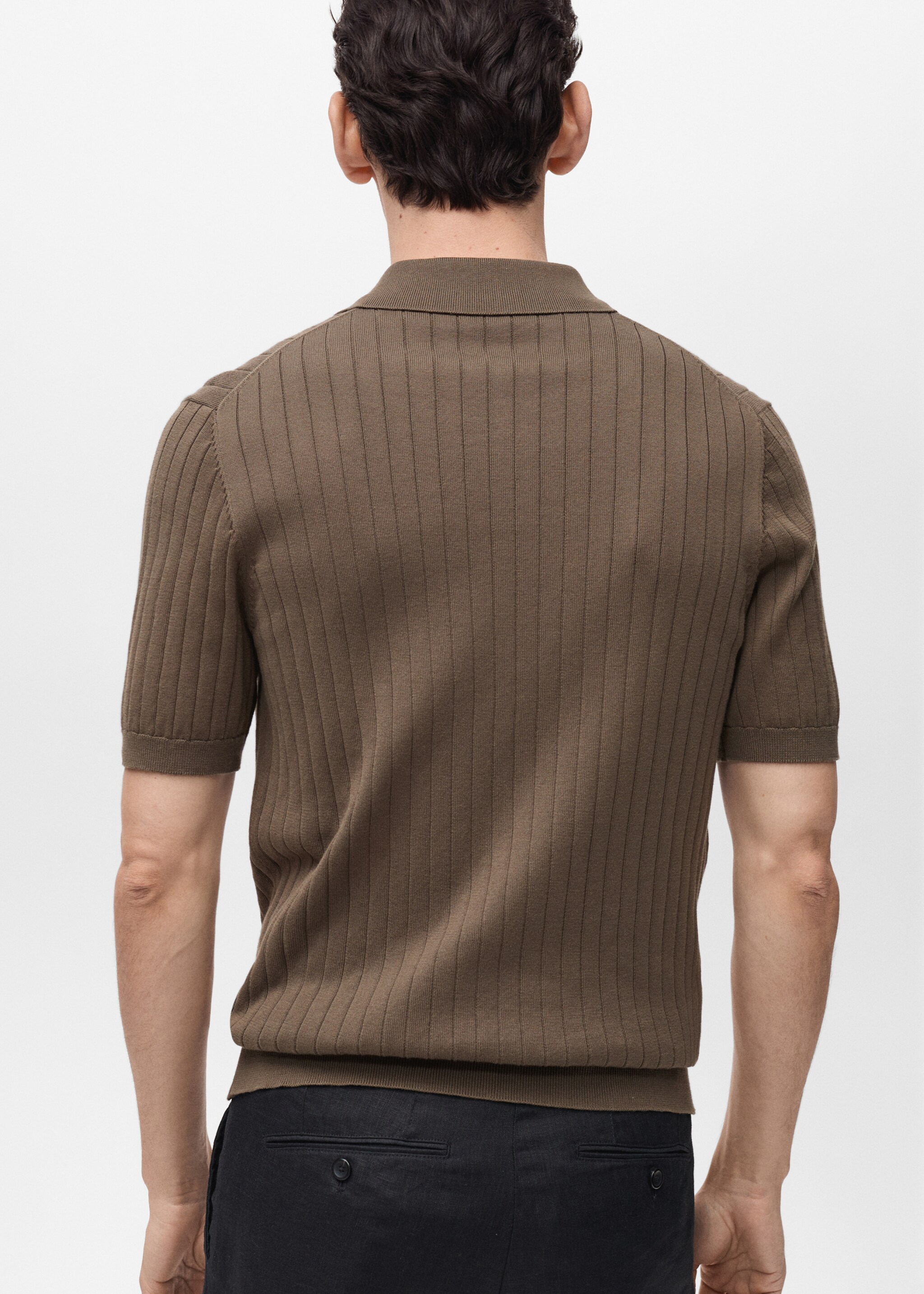 Chemise maille côtelée fine - Verso de l’article