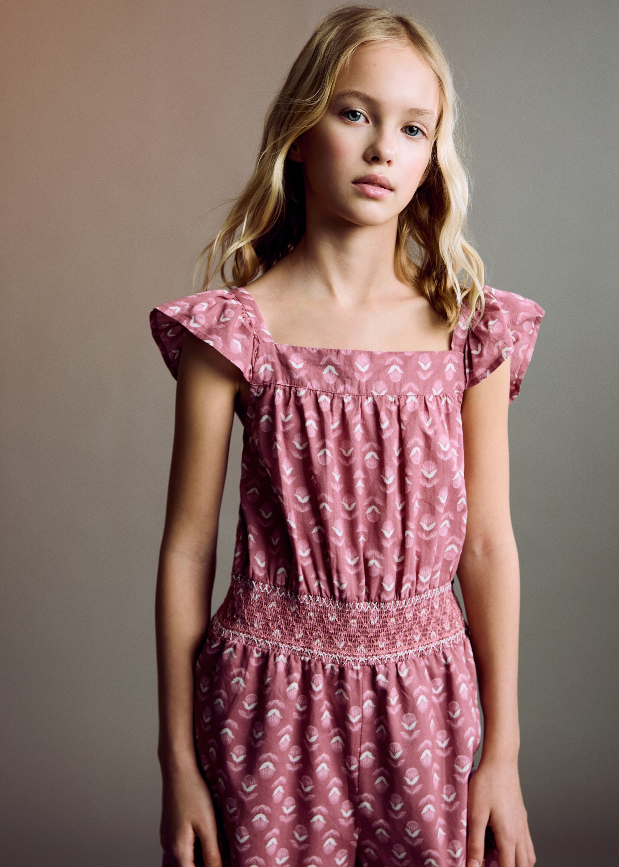 Long printed jumpsuit - Medium plane
