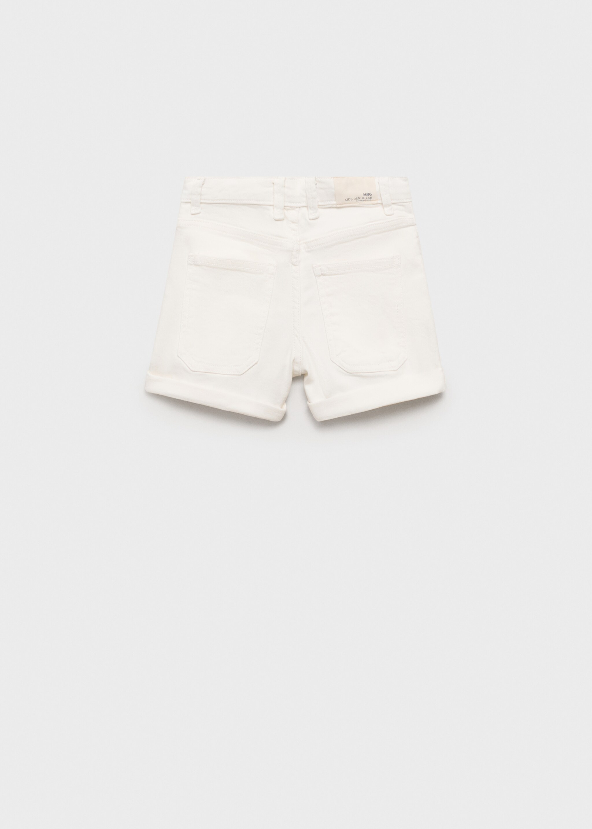 Straight-fit denim shorts - Reverse of the article