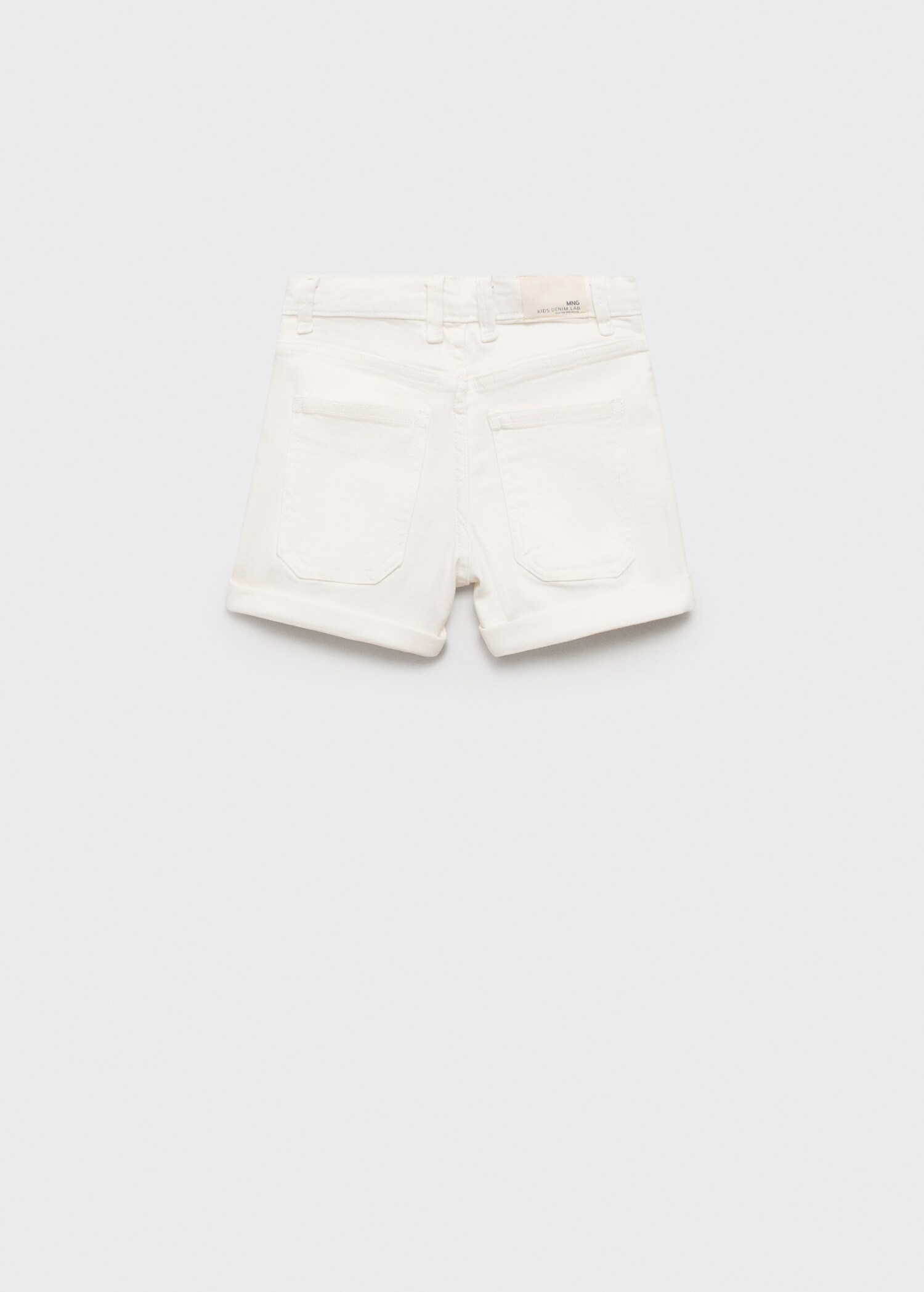 Straight-fit denim shorts - Reverse of the article