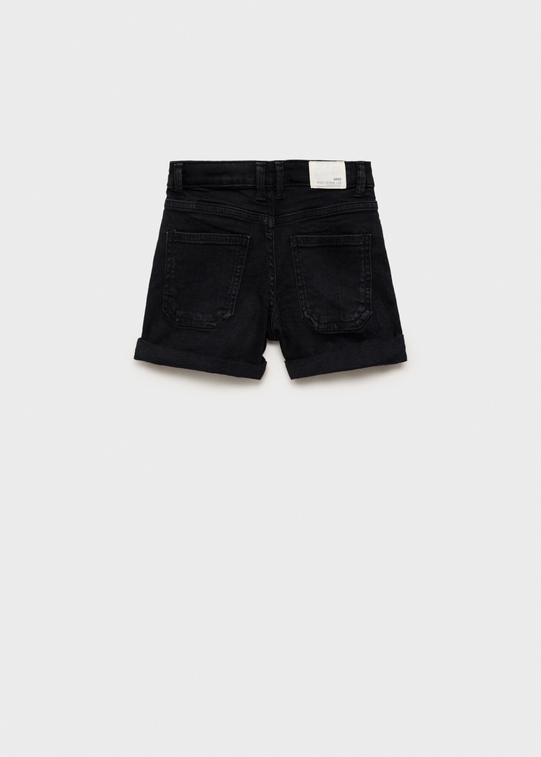 Straight-fit denim shorts - Reverse of the article
