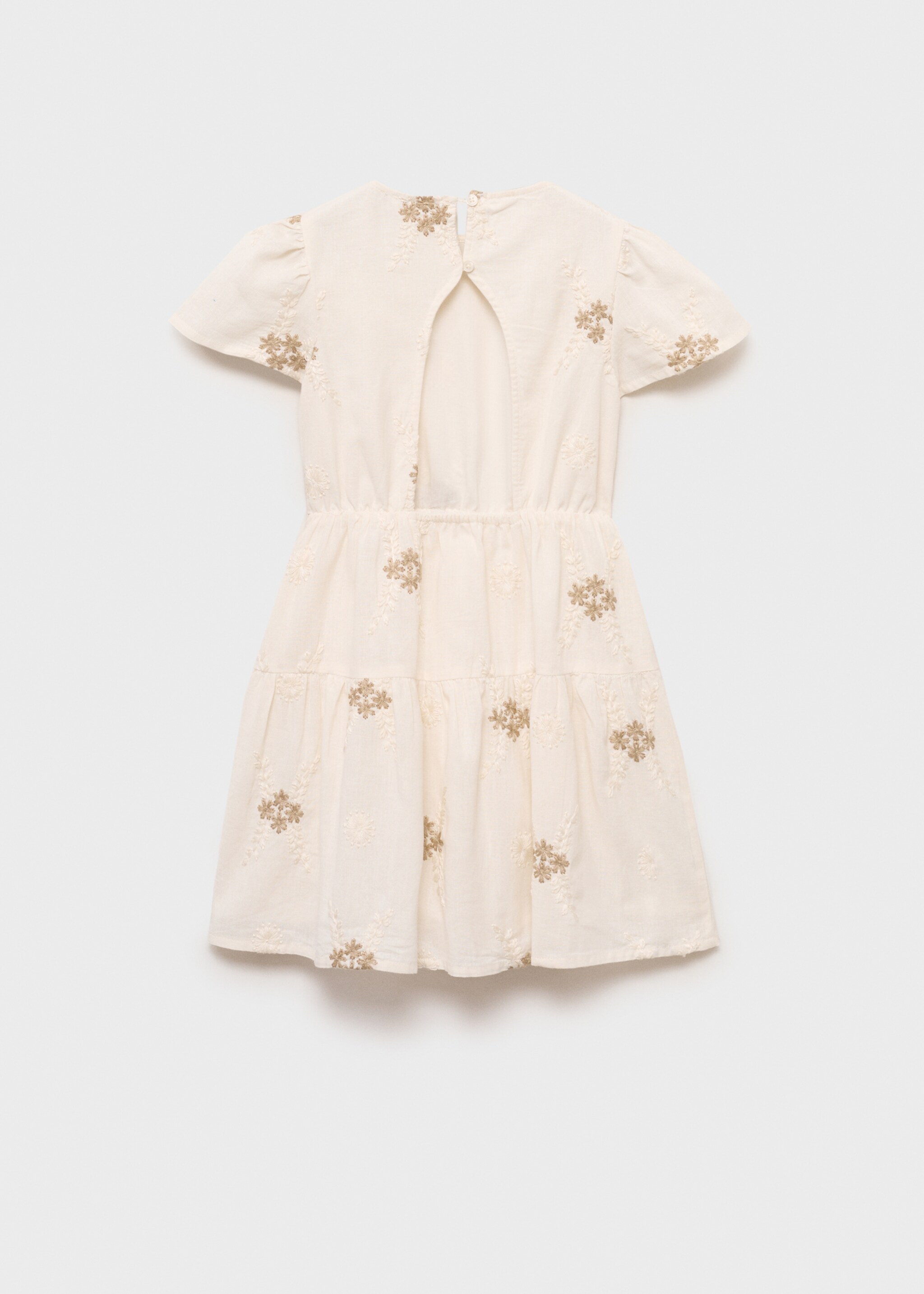 Short dress with embroidered detail - Reverse of the article