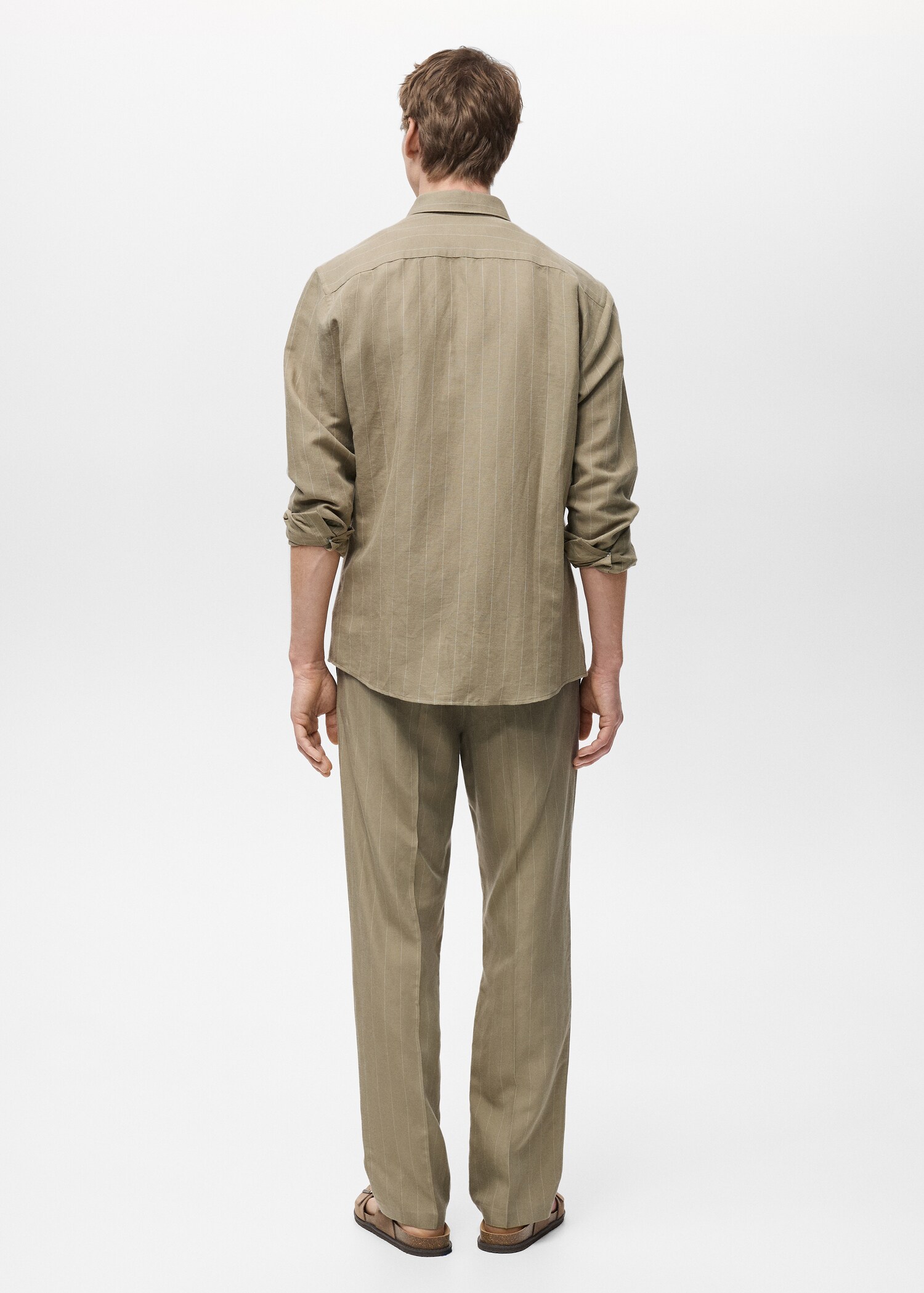 Linen pinstripe shirt - Reverse of the article