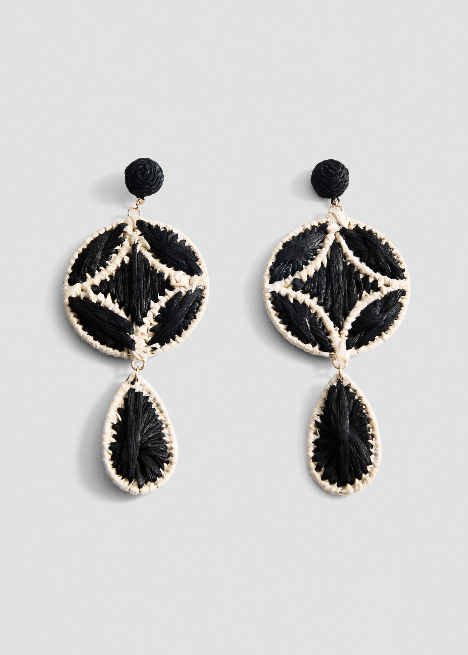 Pendientes colgantes fibra natural - Artículo sin modelo