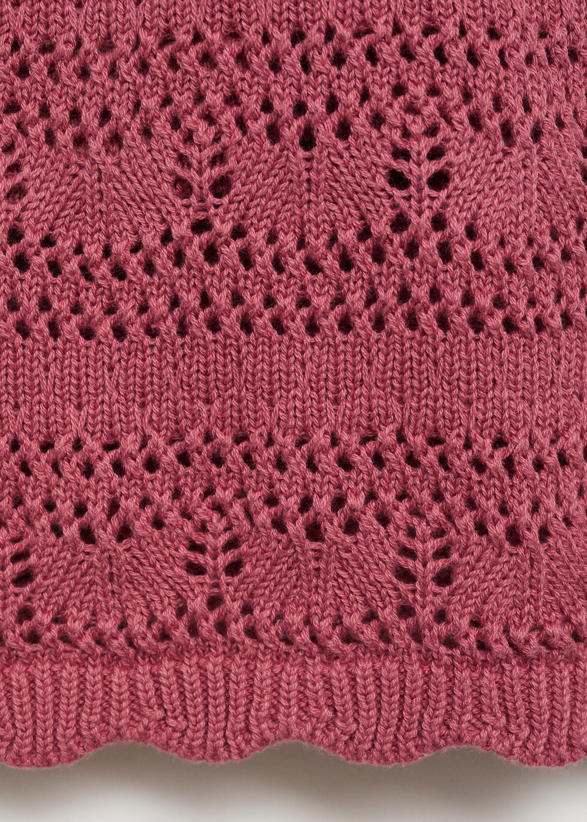 Openwork knit cotton top - Details of the article 0