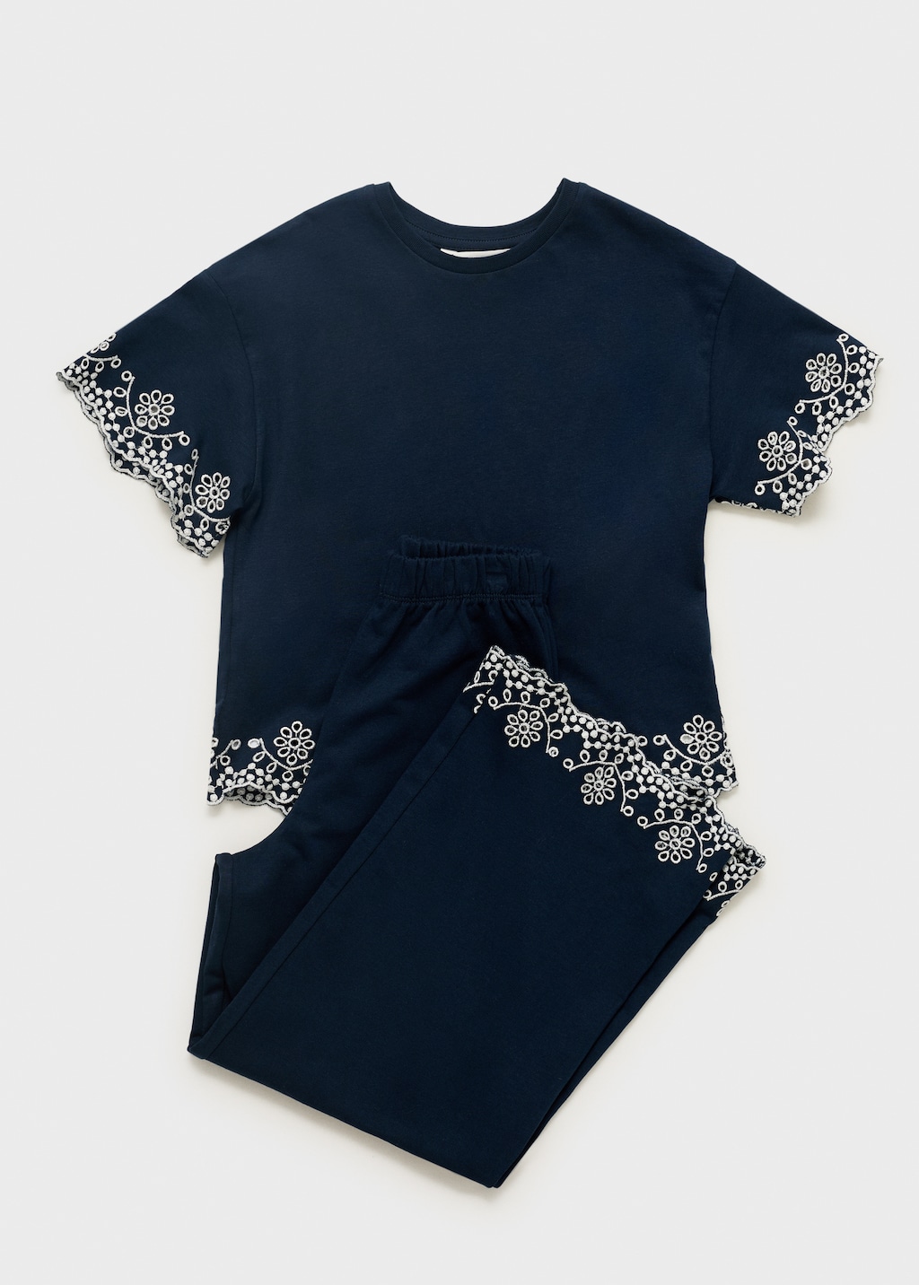 Suvin Cotton Jersey Emboridery Top