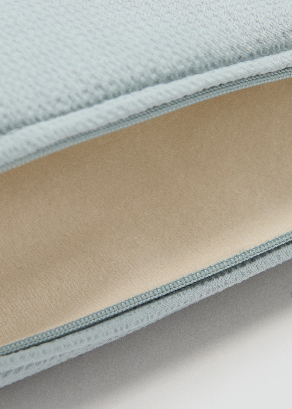 Textured cotton cosmetic bag