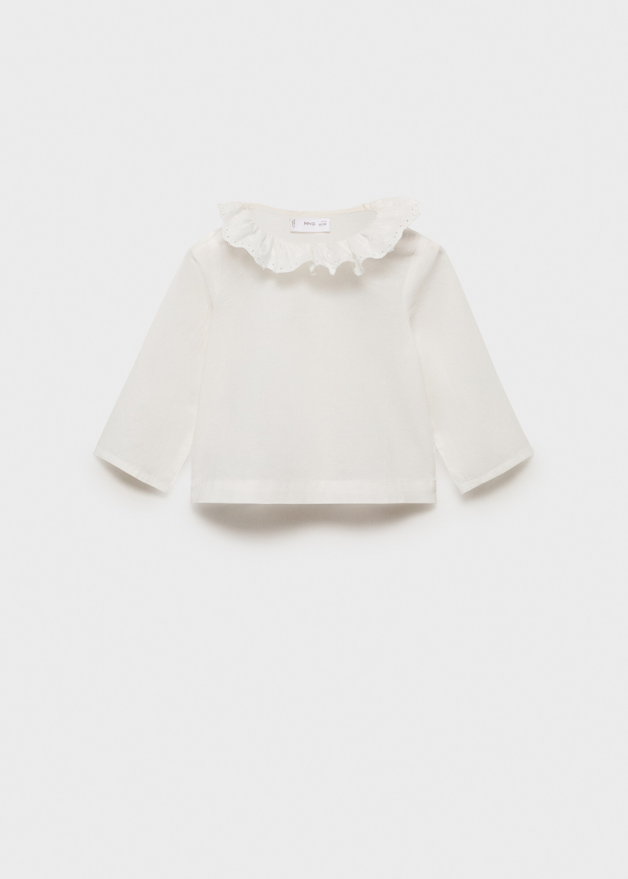 Blusa algodón cuello babydoll - Artículo sin modelo