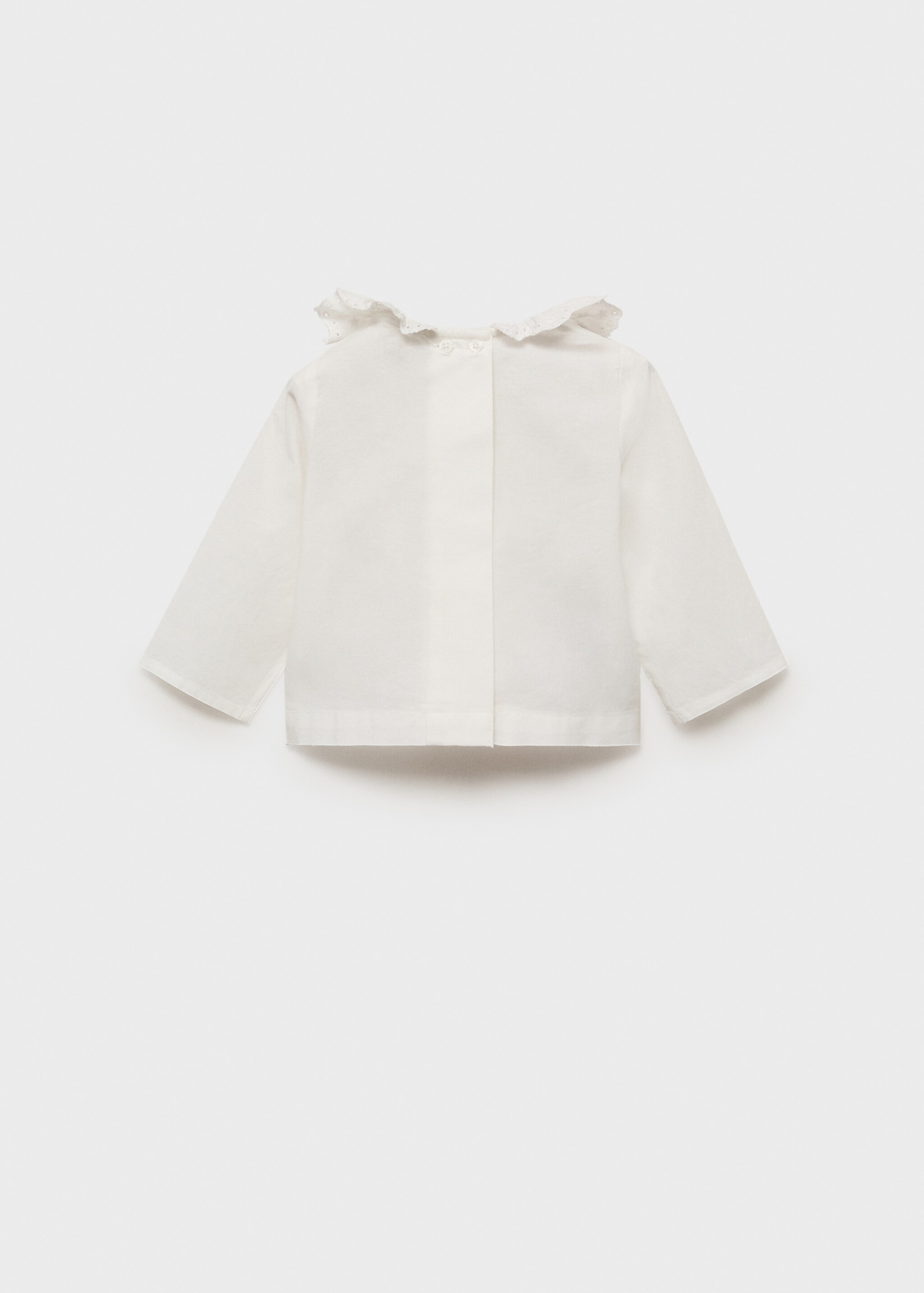 Blusa algodón cuello babydoll - Reverso del artículo