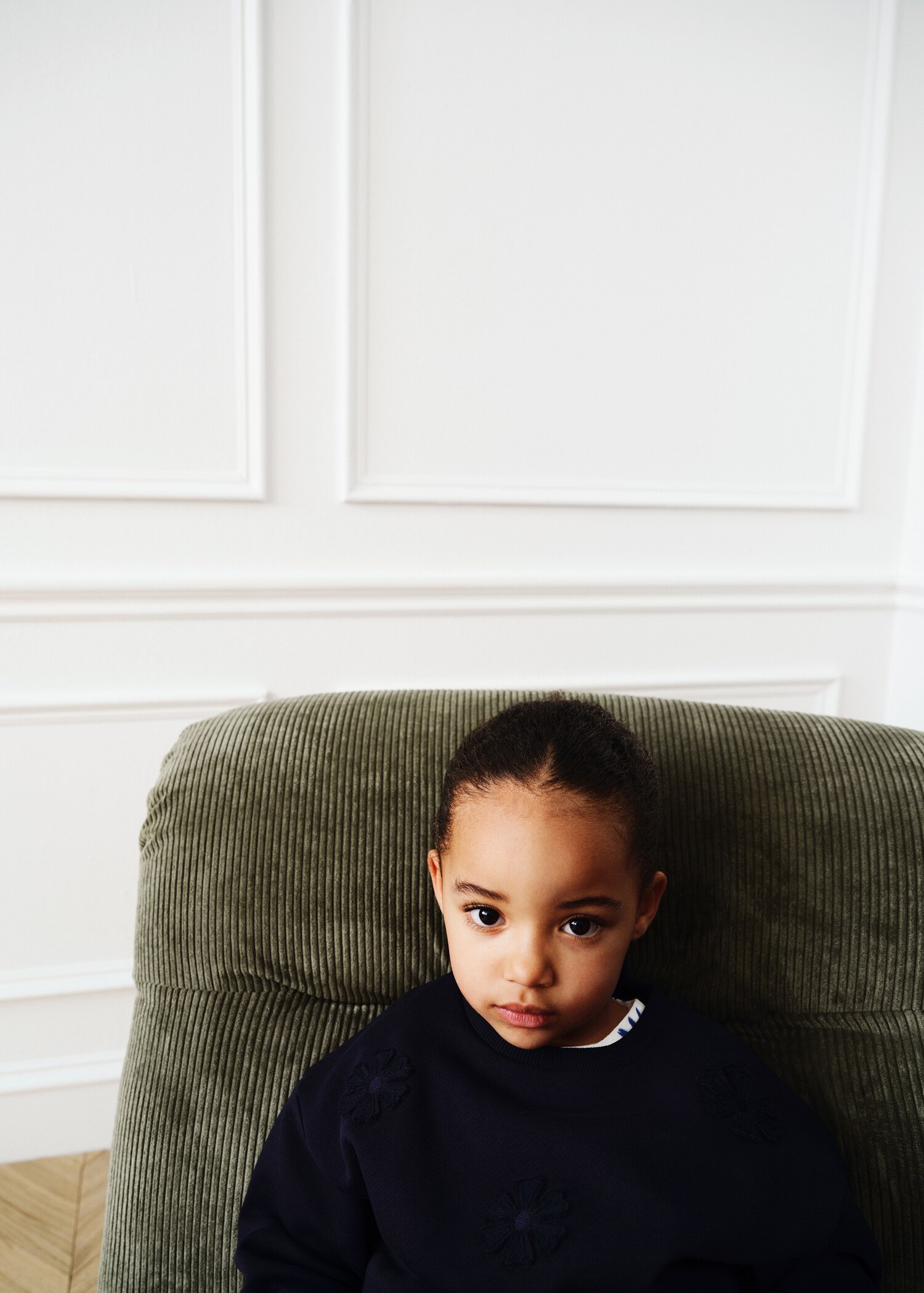 Embroidered detail cotton sweatshirt - Details of the article 5