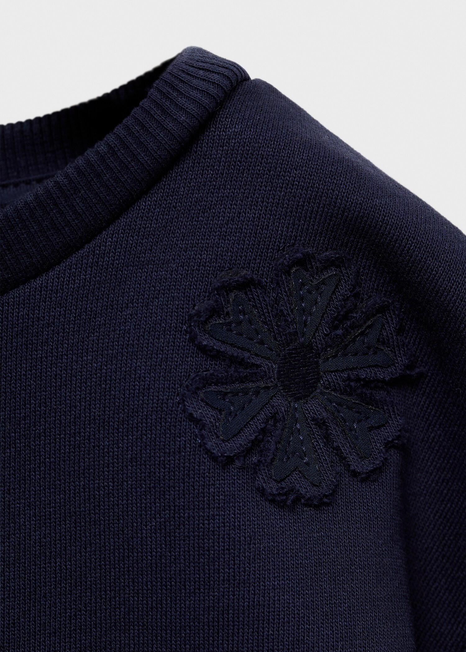 Embroidered detail cotton sweatshirt - Details of the article 8