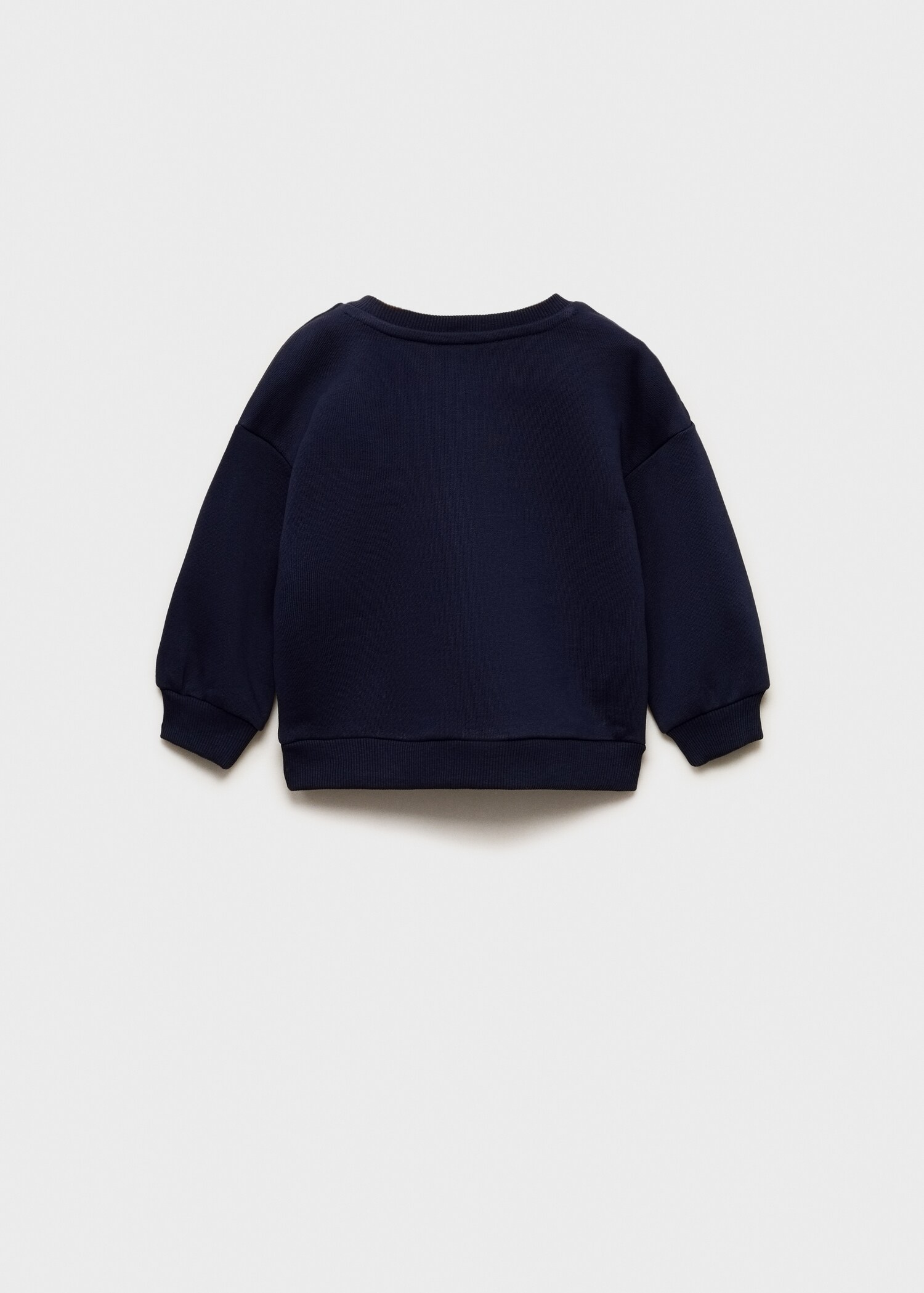 Embroidered detail cotton sweatshirt - Reverse of the article