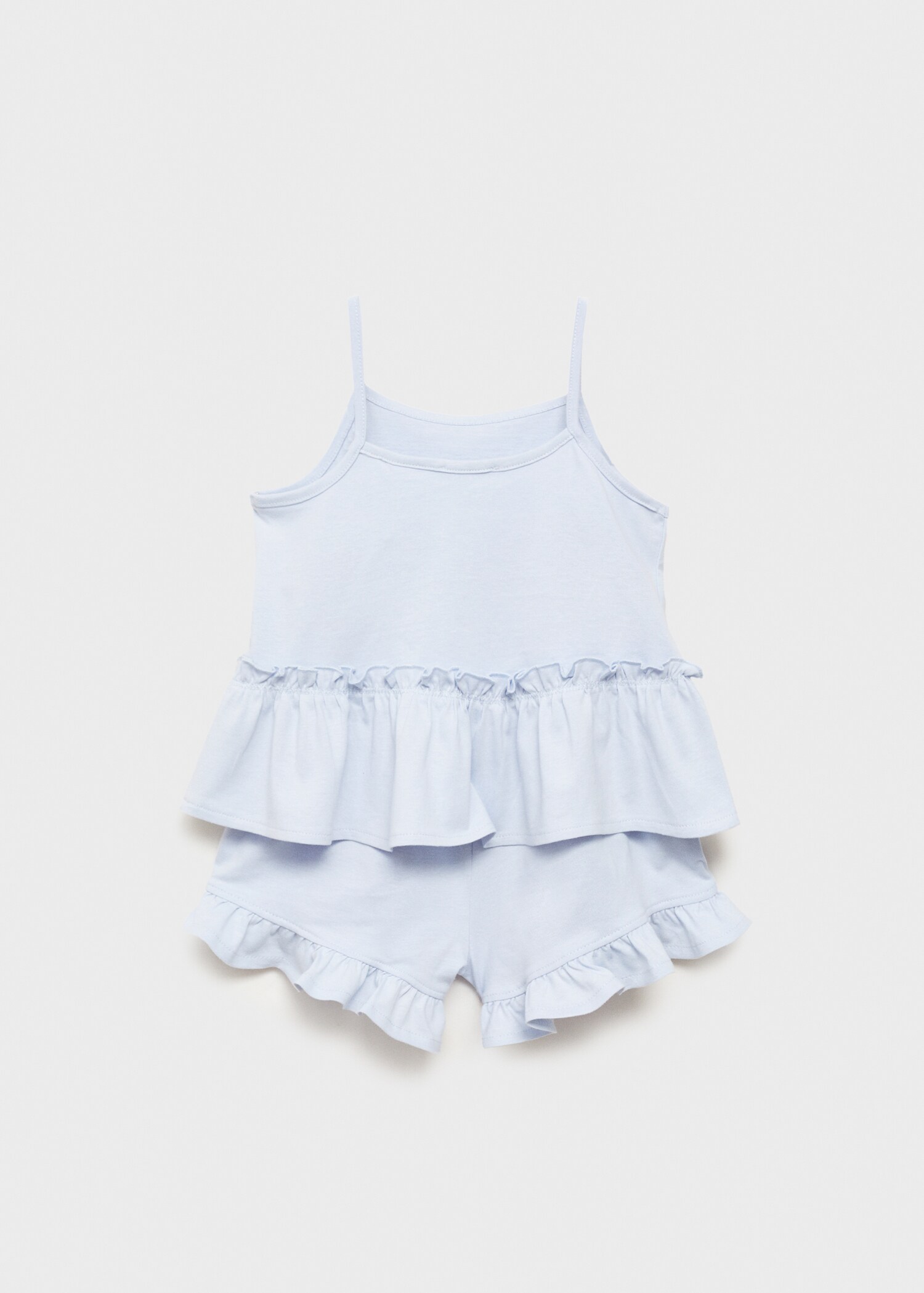 Pajama shorts with ruffles - Reverse of the article