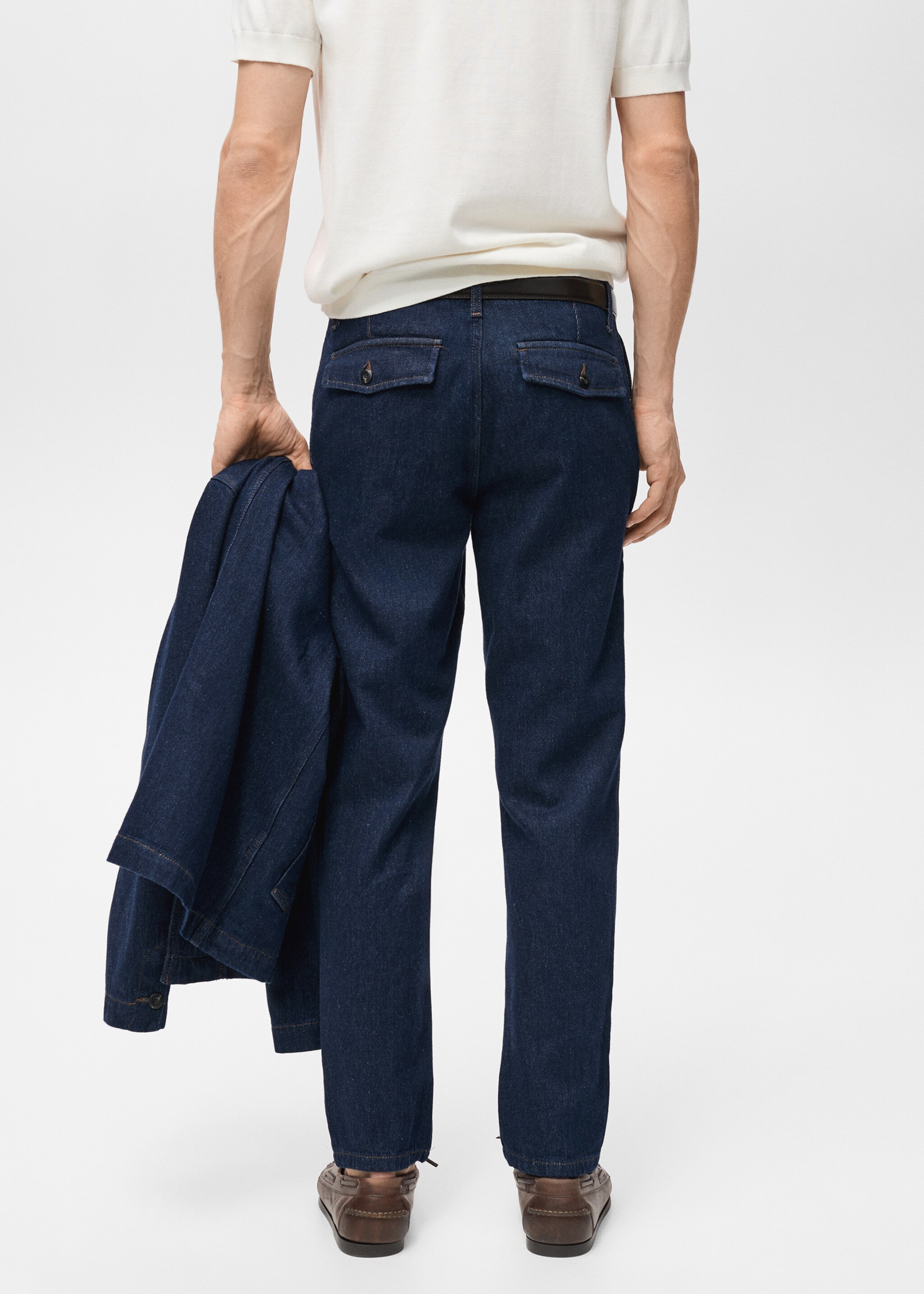 Regular-fit dark-wash jeans - Reverse of the article