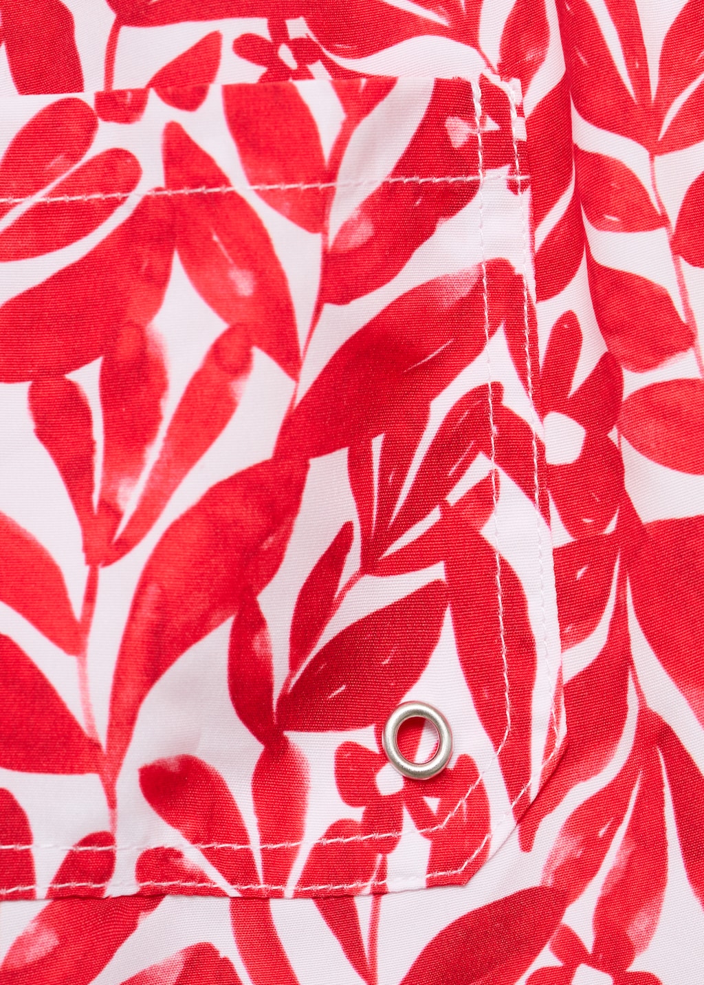 Printed swimsuit with drawstring