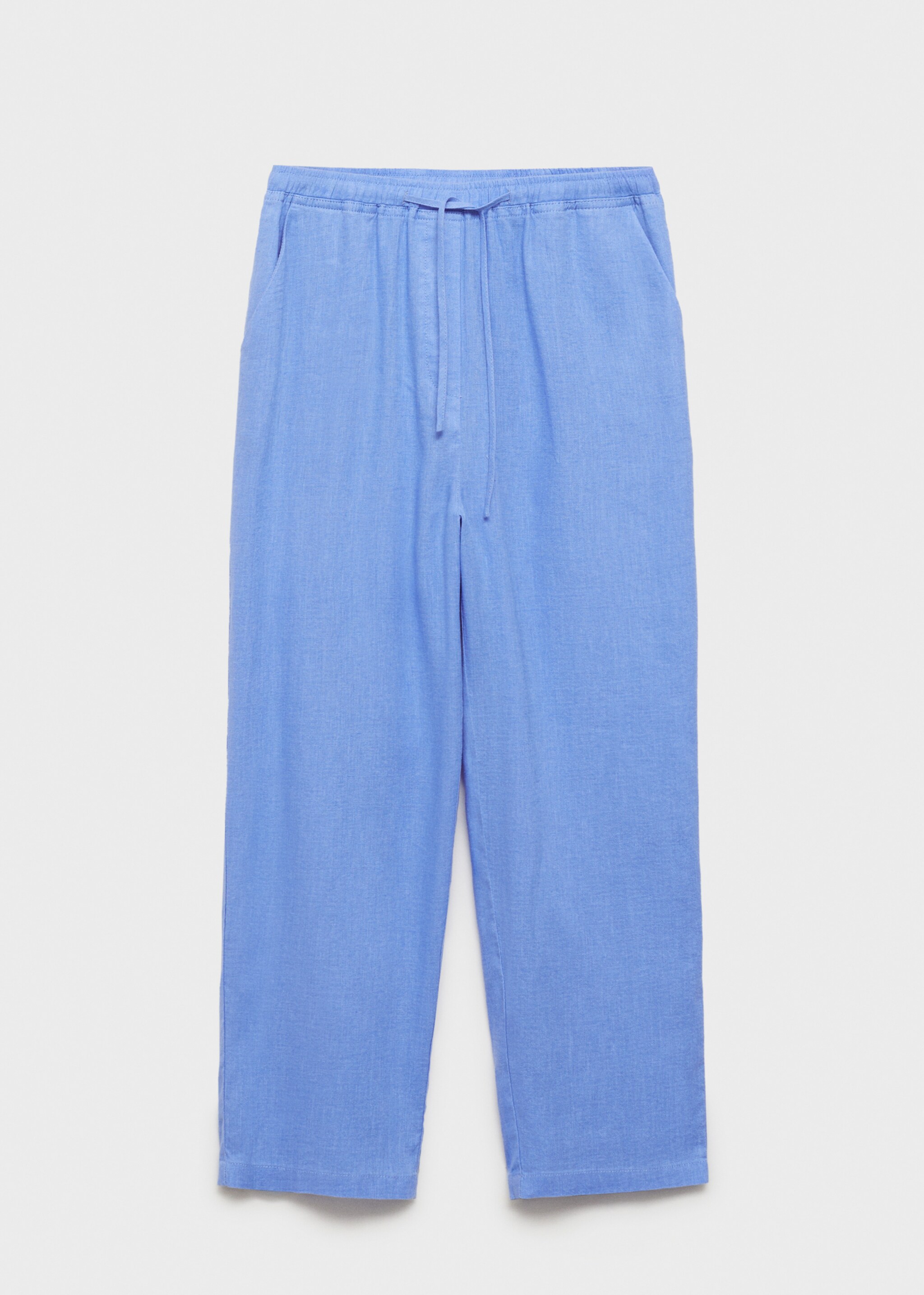 Straight linen-blend trousers - Article without model