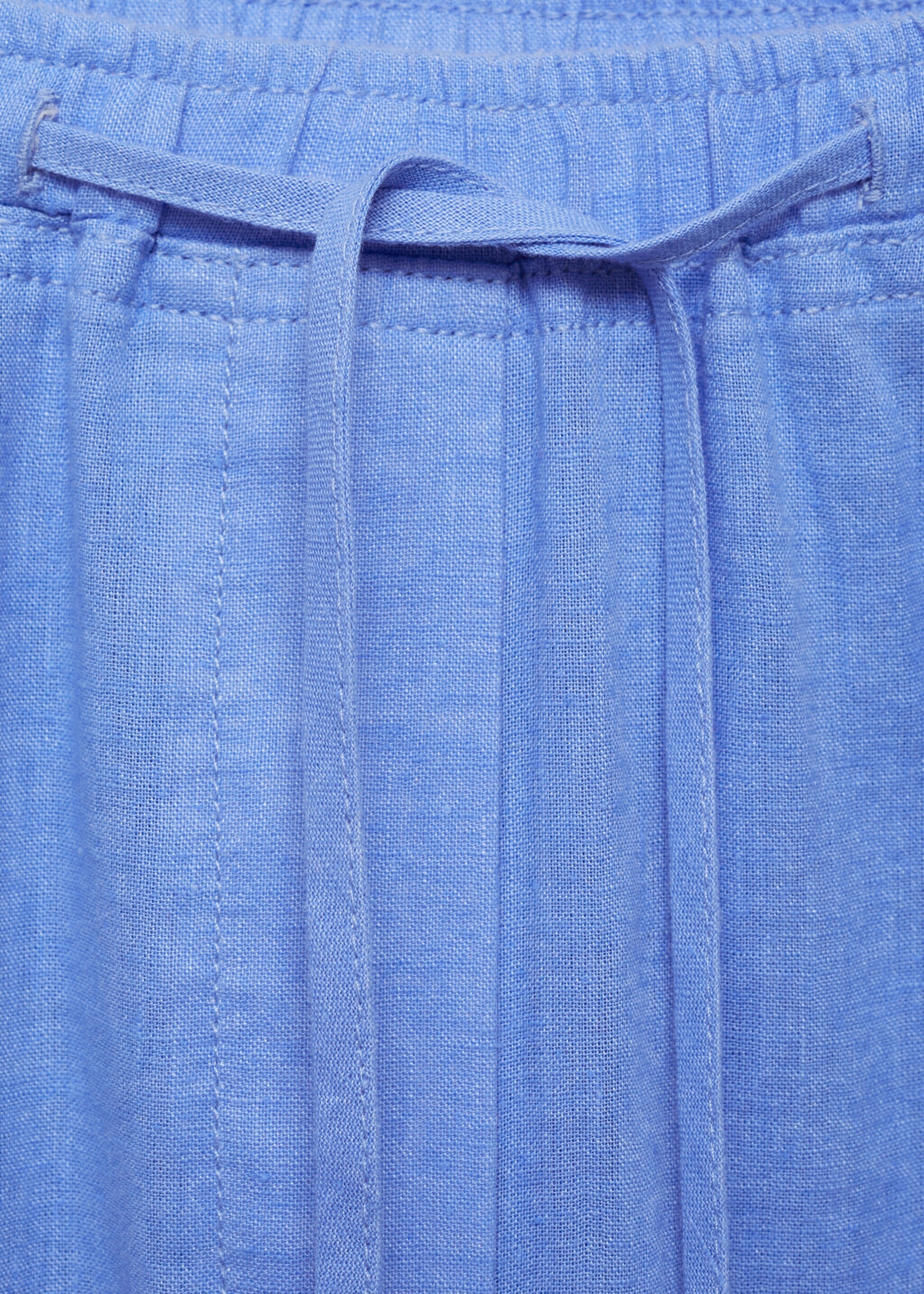 Straight linen-blend trousers - Details of the article 8