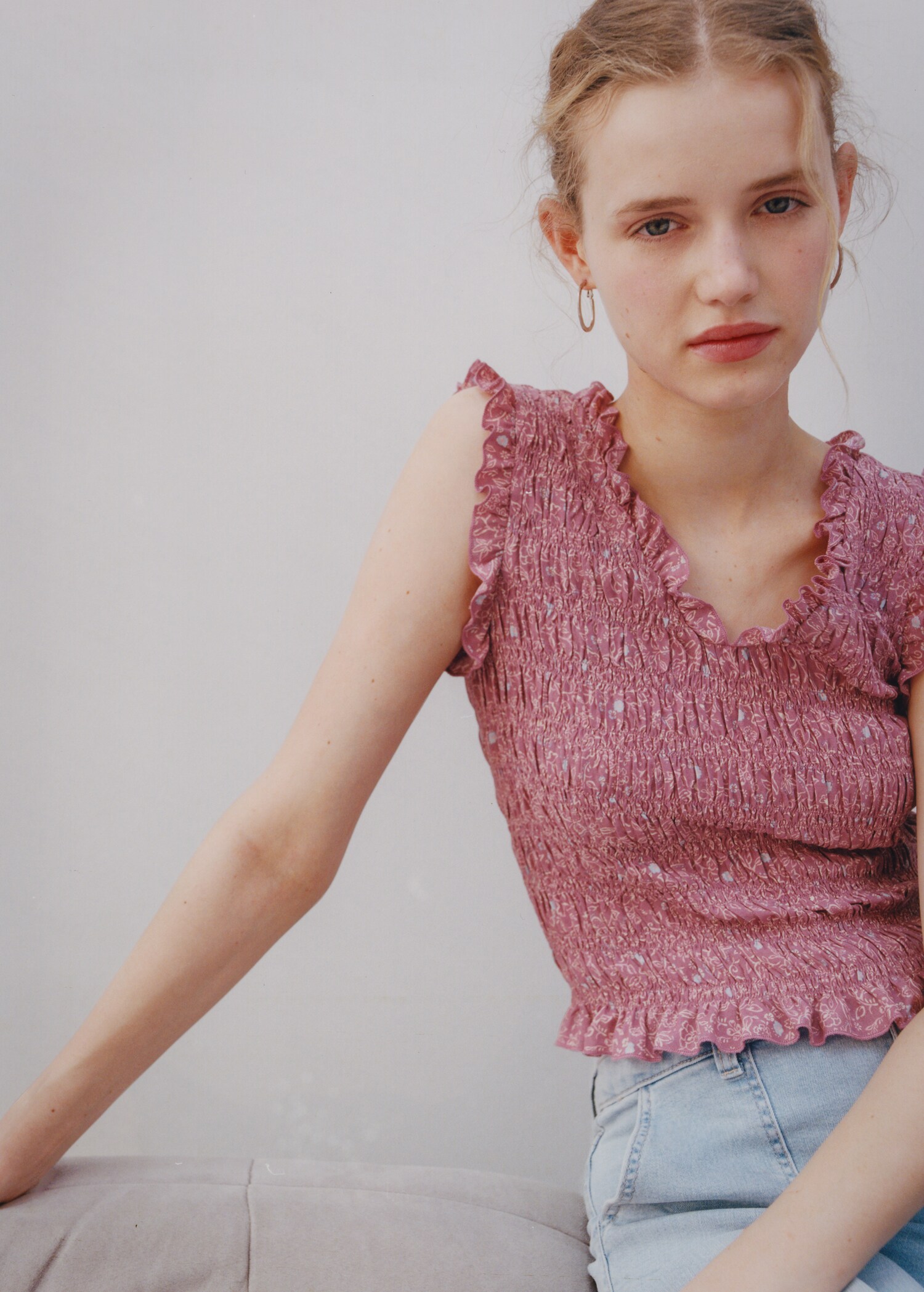Frilly ruffled top - Details of the article 5