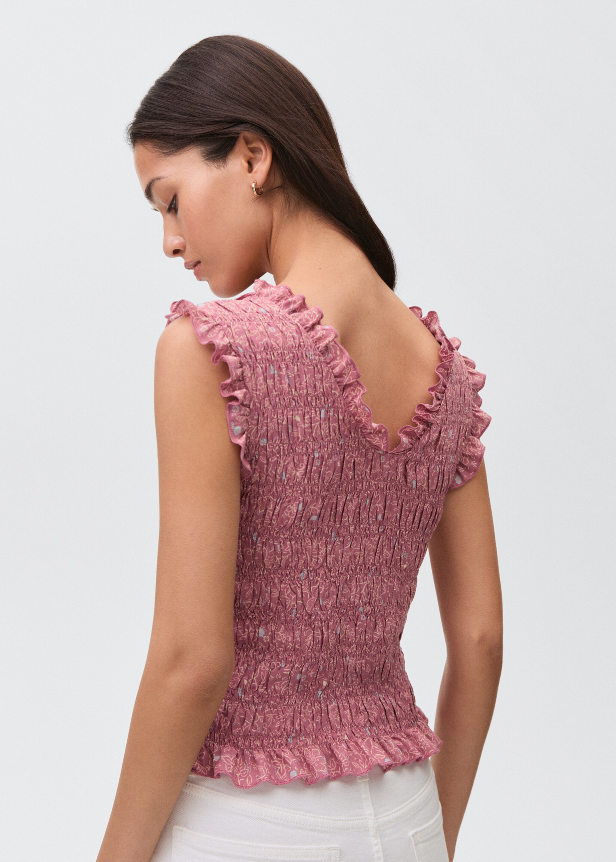 Frilly ruffled top - Reverse of the article