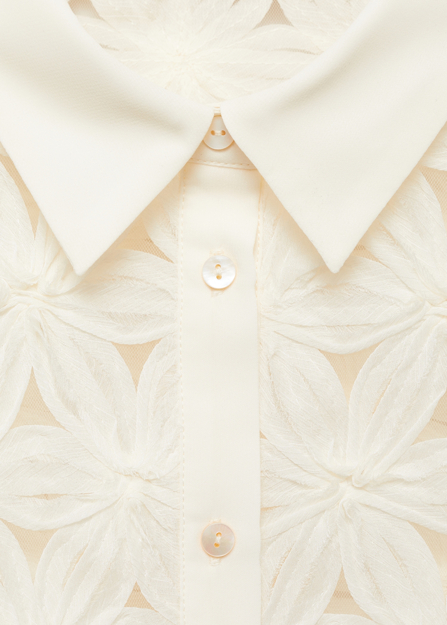 Camisa calada textura flores - Detalle del artículo 8