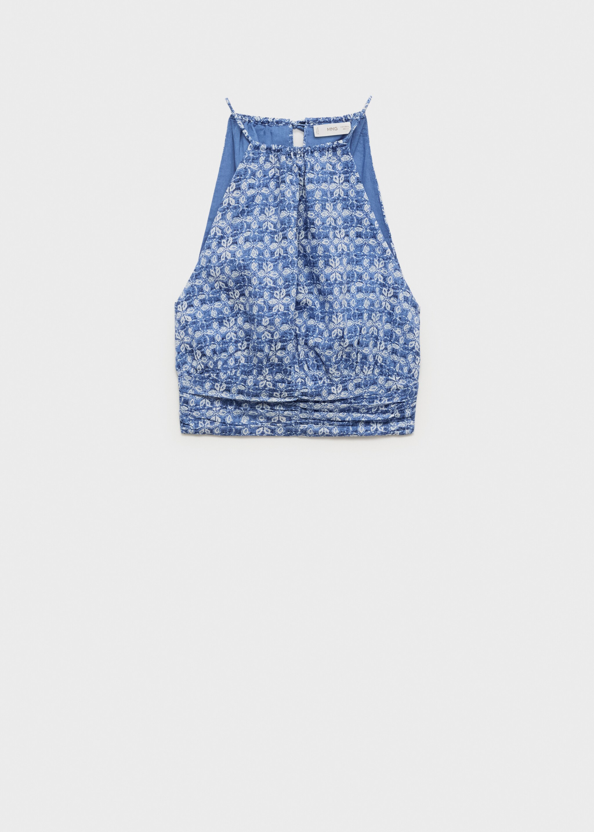 Crop top imprimé emmanchures américaines - Article sans modèle