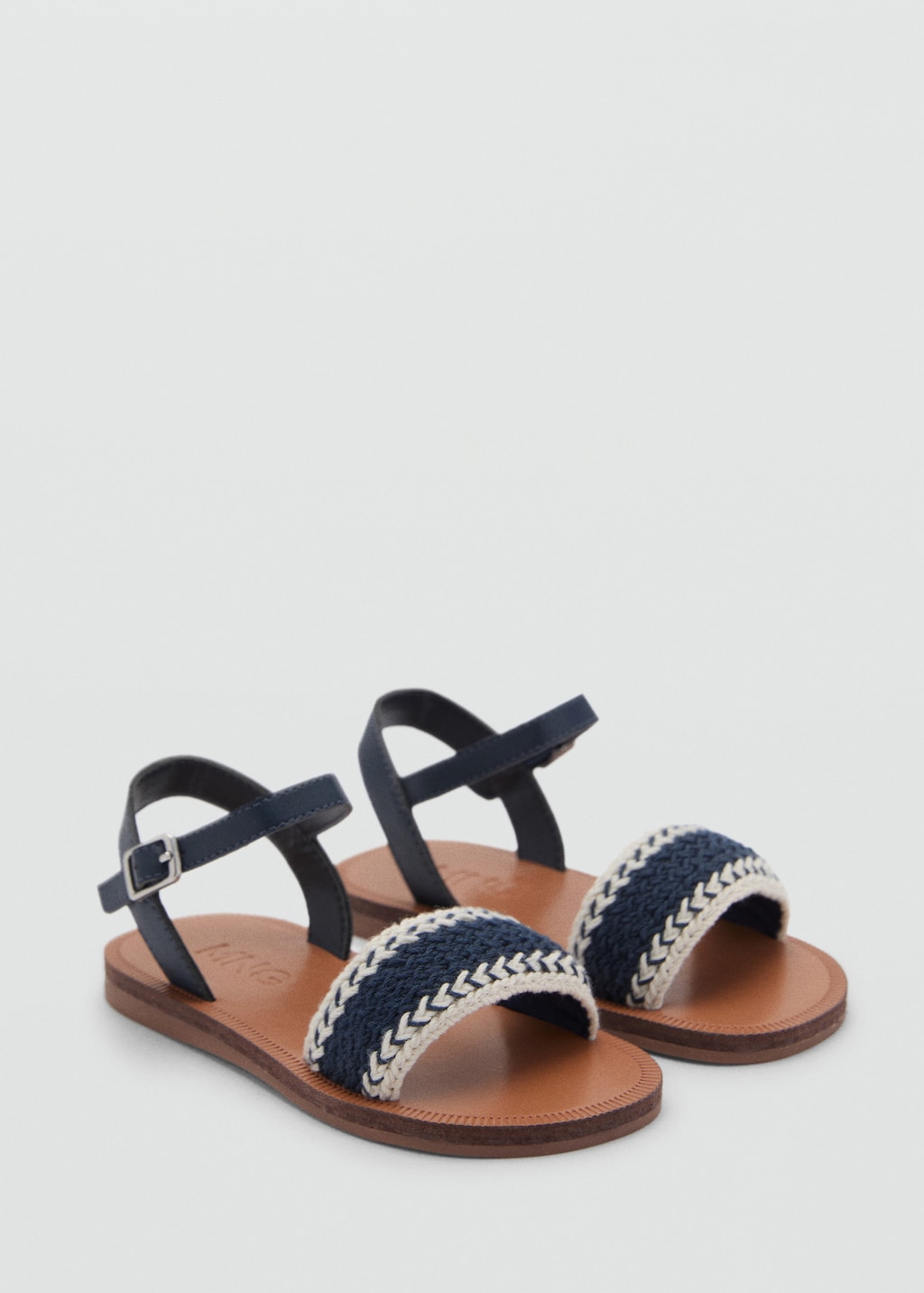 Sandals with braided strap