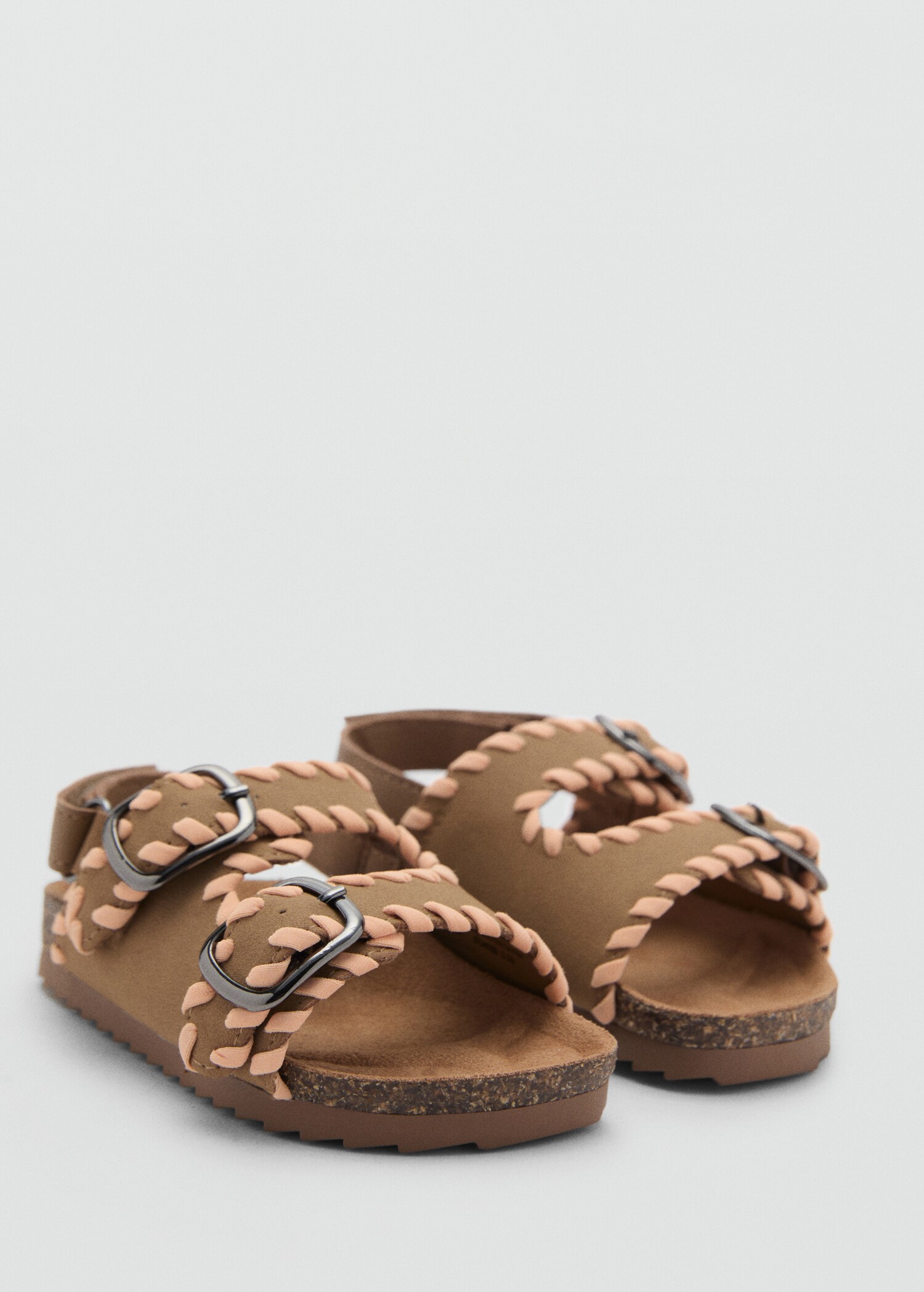 Strap sandals with buckle - Medium plane