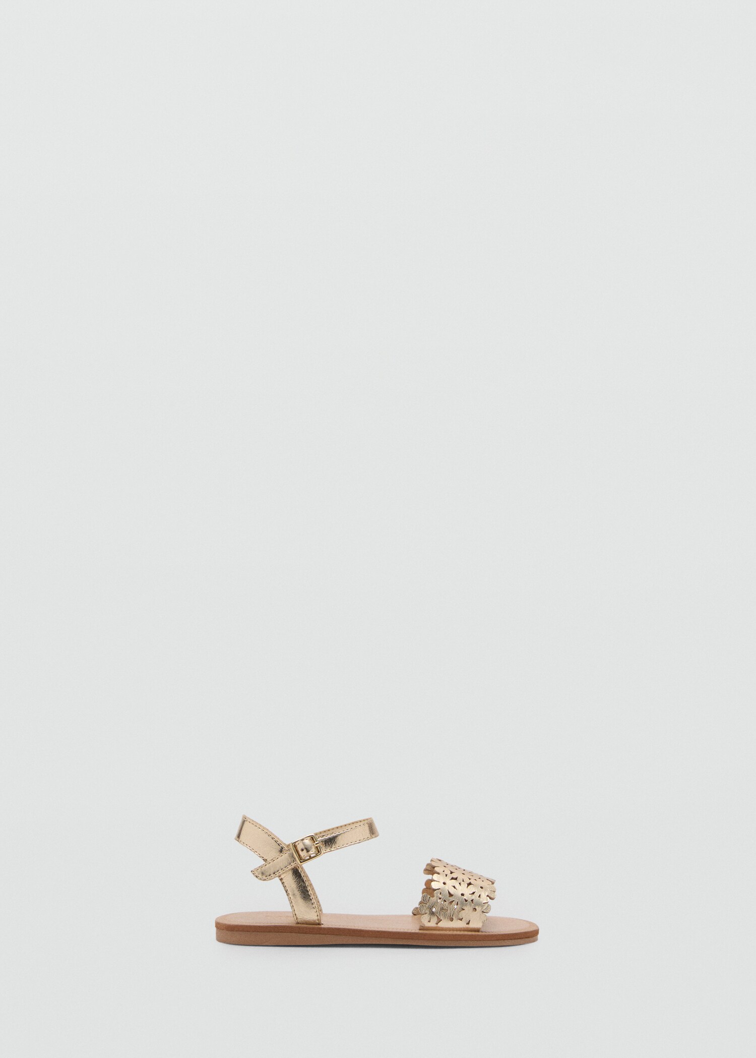 Sandals with metallic flower - Article without model