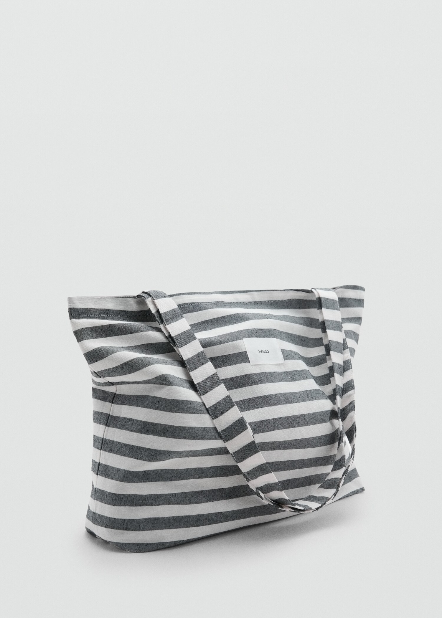Sac cabas à rayures taille moyenne - Plan moyen