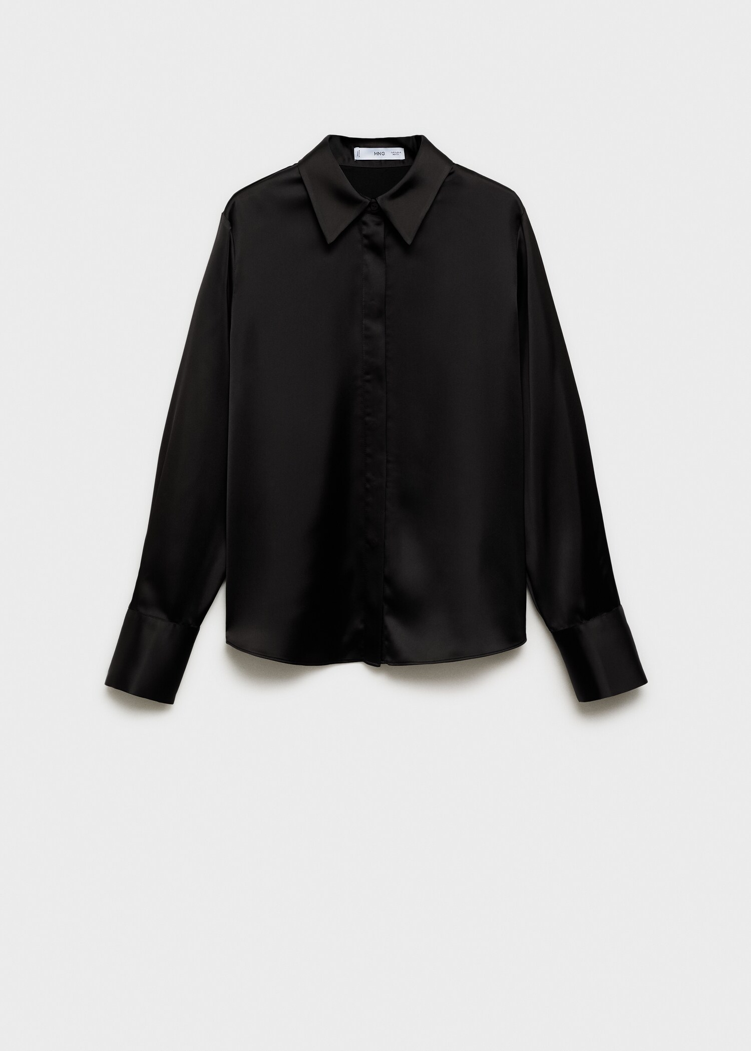 Chemise satinée boutons dissimulés - Article sans modèle