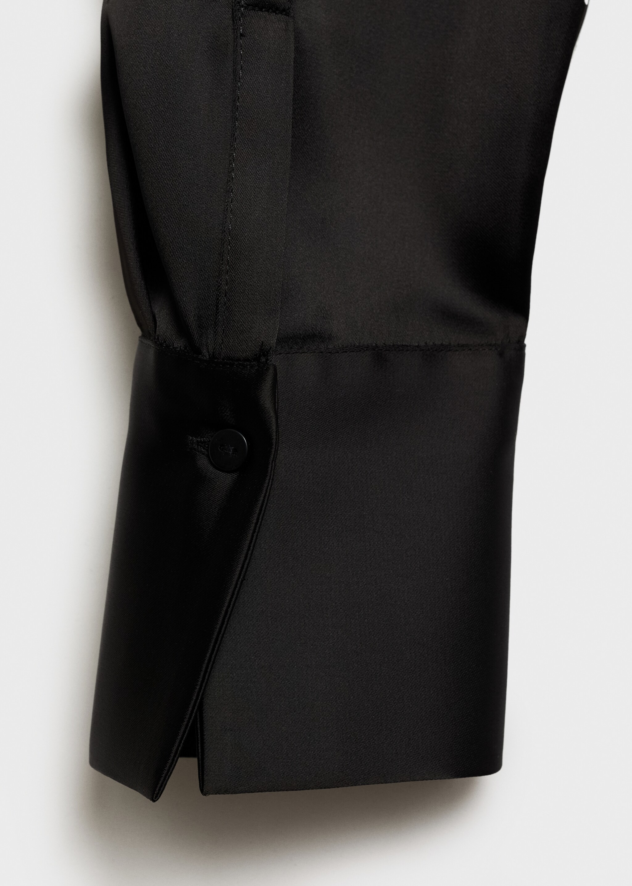 Satin shirt with hidden buttons - Details of the article 0