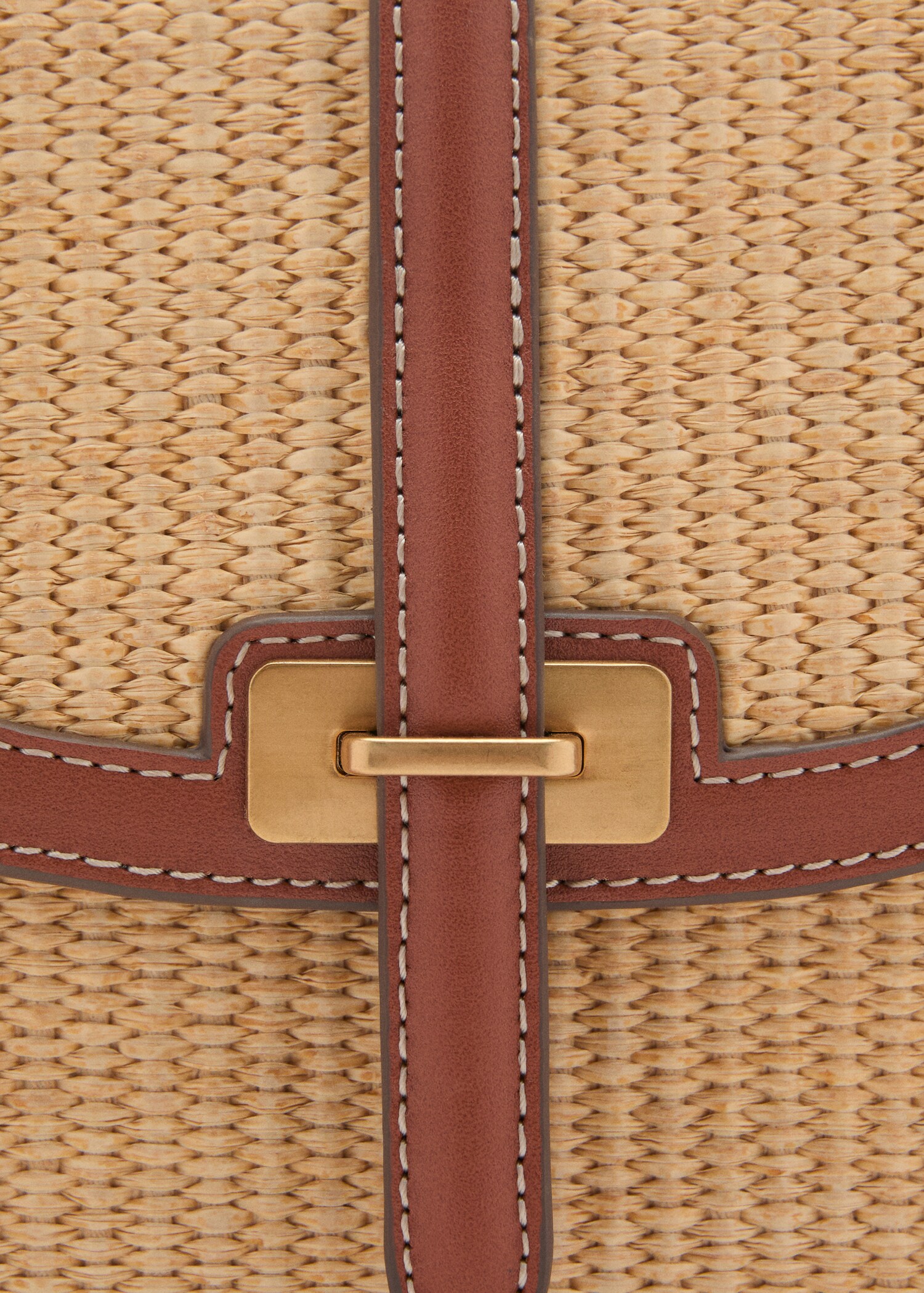 Raffia-effect shoulder bag - Details of the article 2