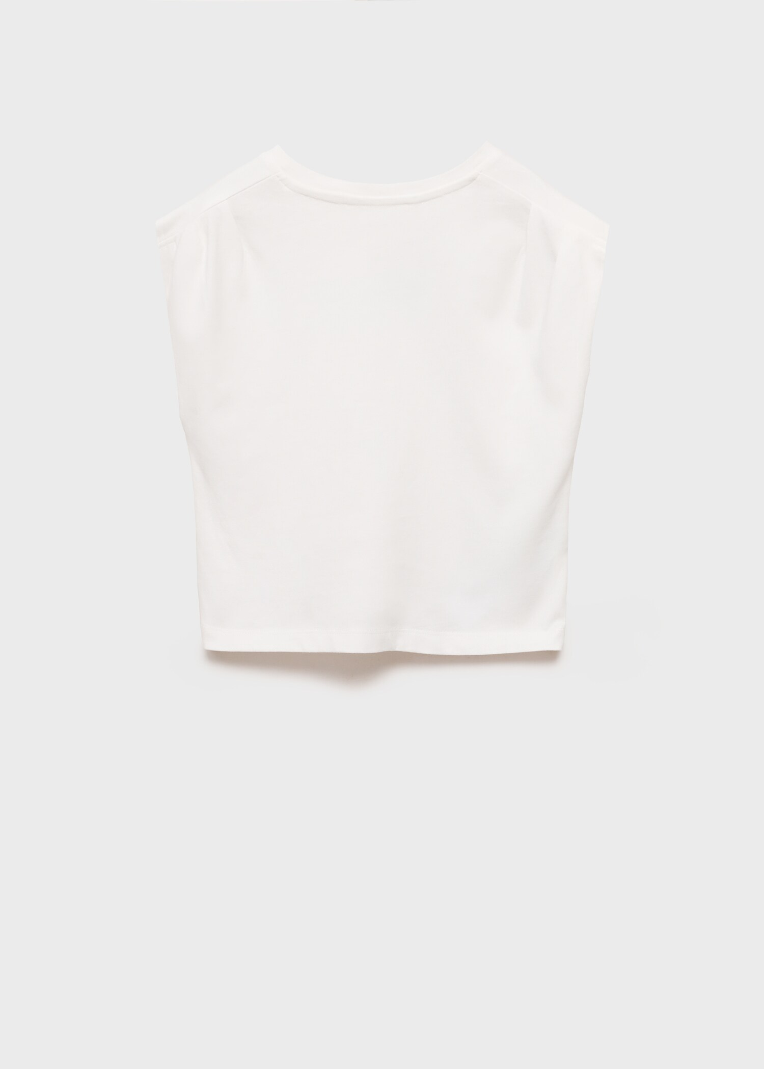 T-shirt with message and pleated shoulders - Reverse of the article