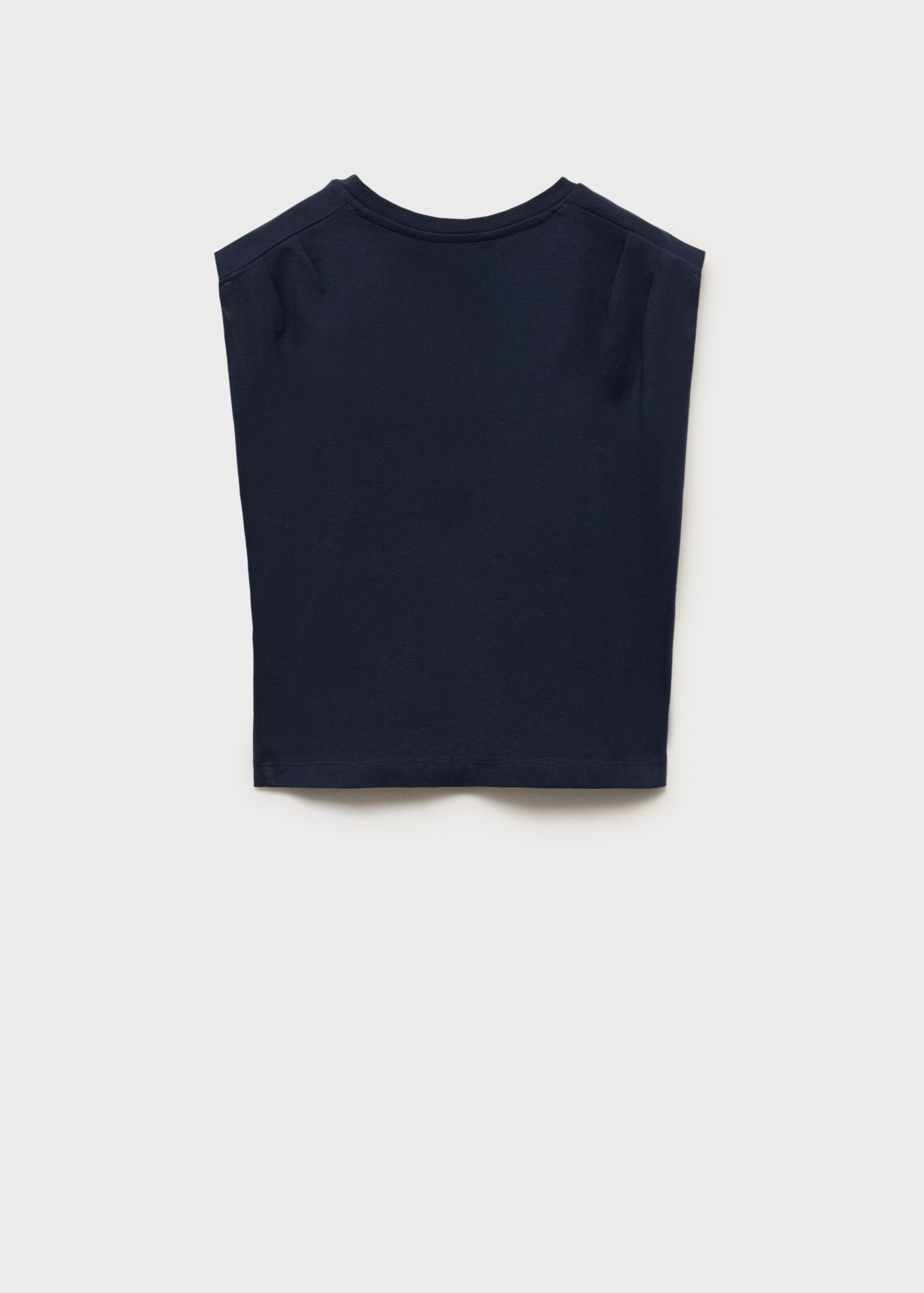 T-shirt with message and pleated shoulders - Reverse of the article