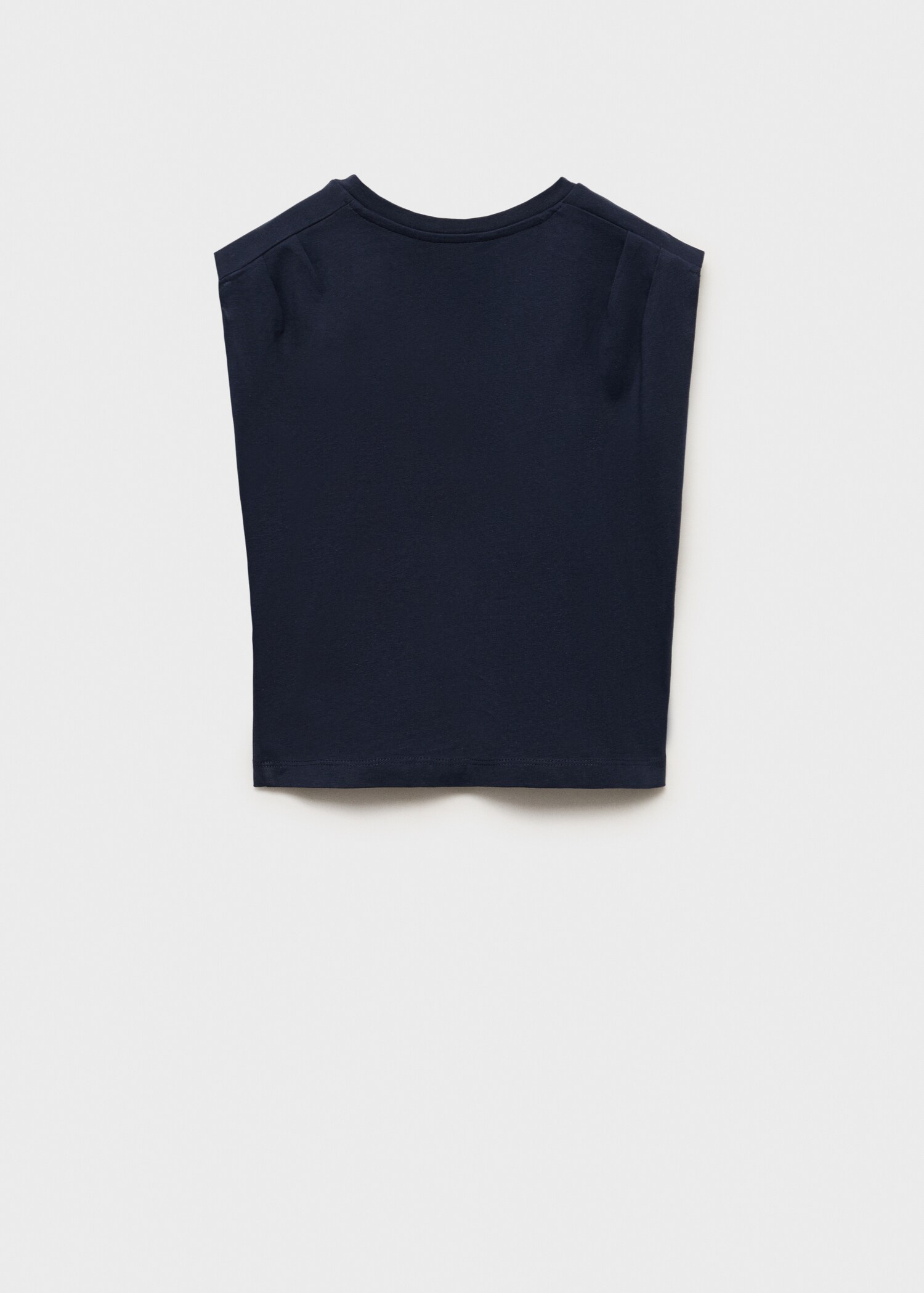 T-shirt with message and pleated shoulders - Reverse of the article