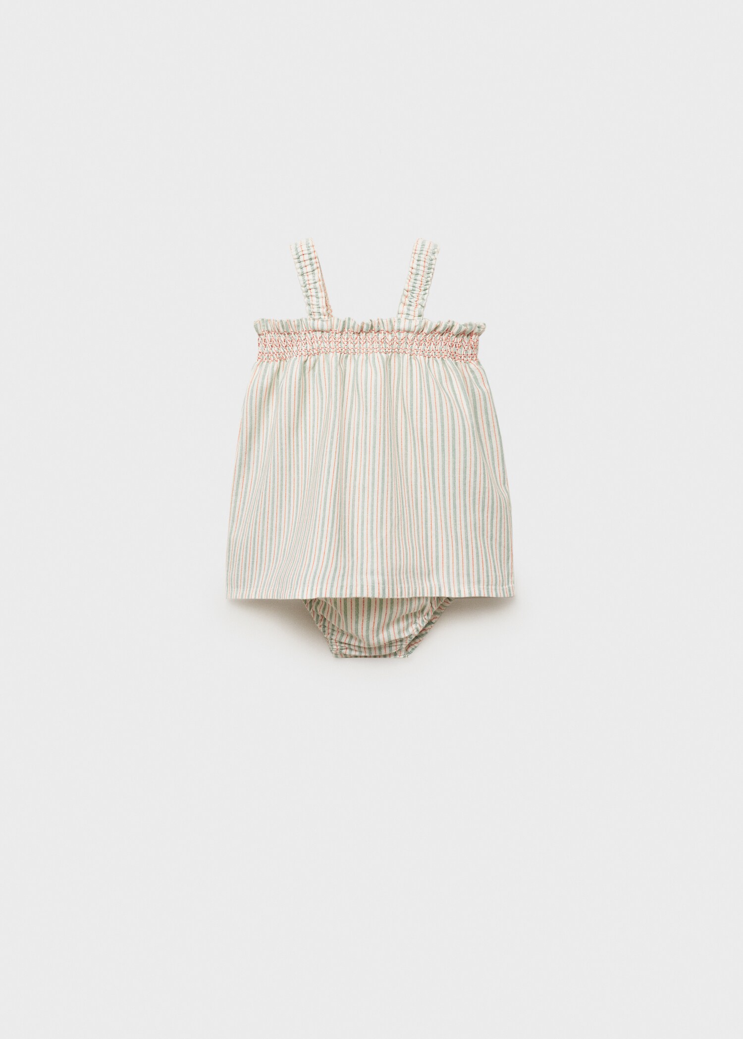 Cotton linen dress and romper - Reverse of the article