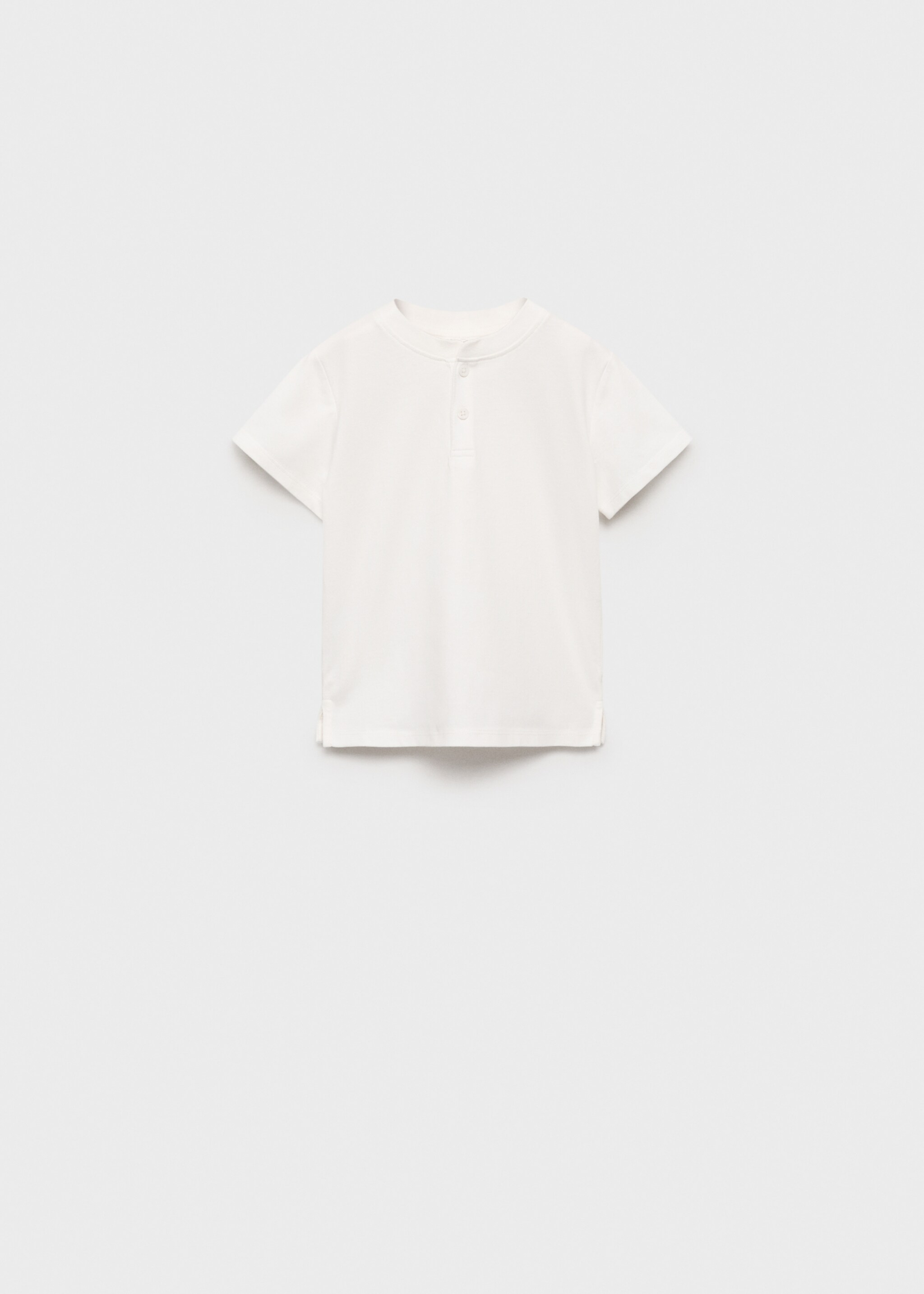 Buttoned cotton T-shirt - Article without model