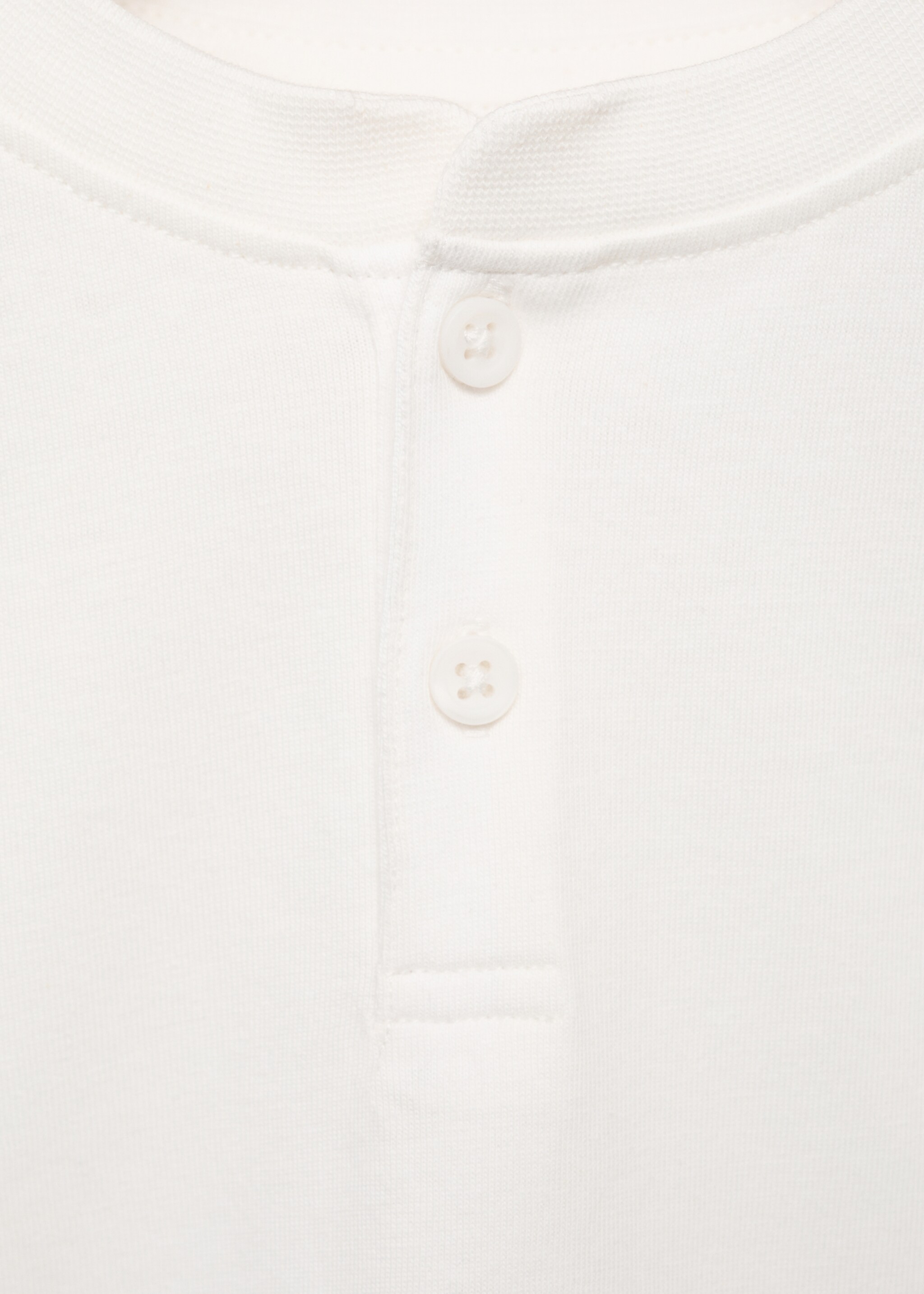Buttoned cotton T-shirt - Details of the article 8
